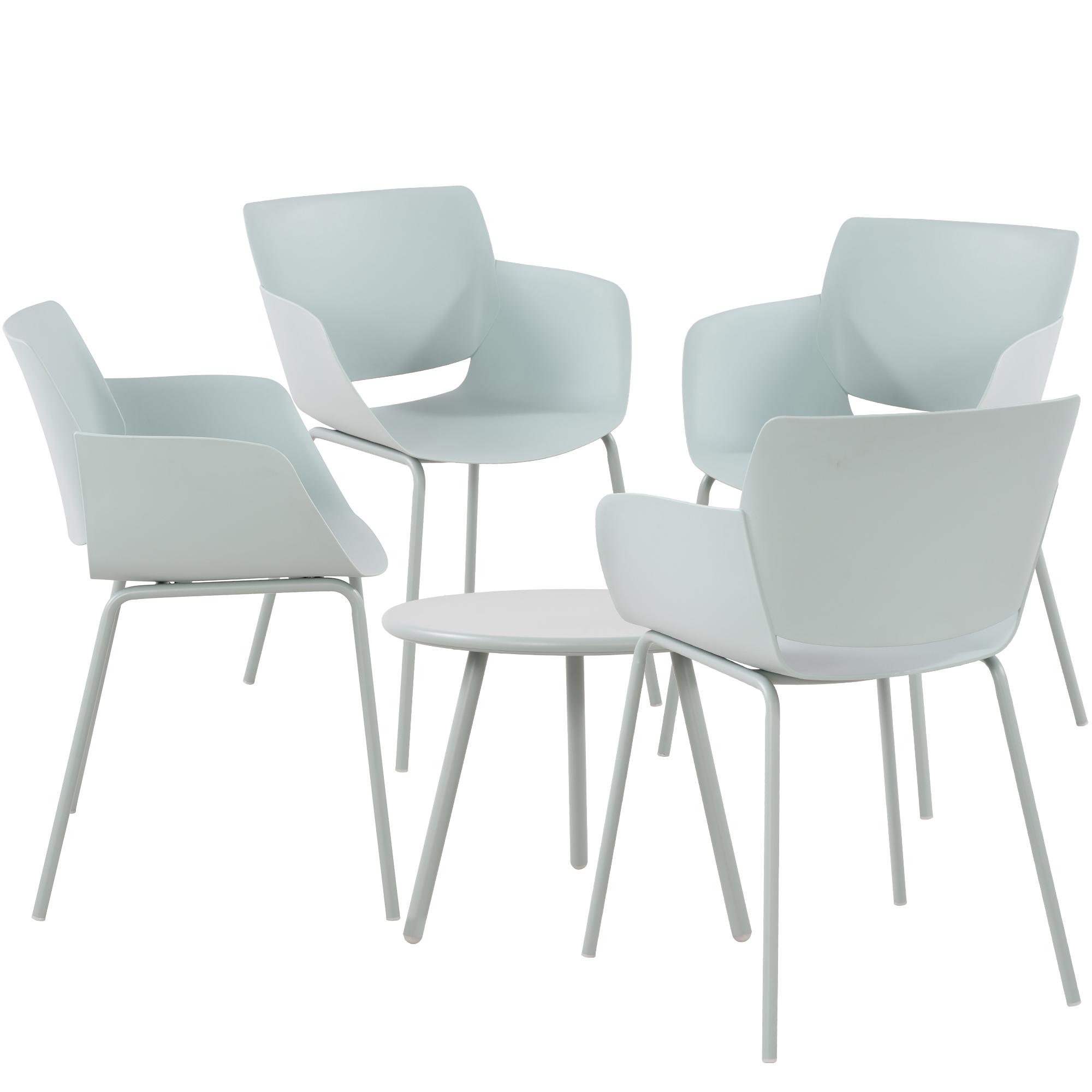 Sitzgruppe Berena Gartenset Tisch Berea Stühle Alpena wetterfest UV-beständig - Bild 9 von 19