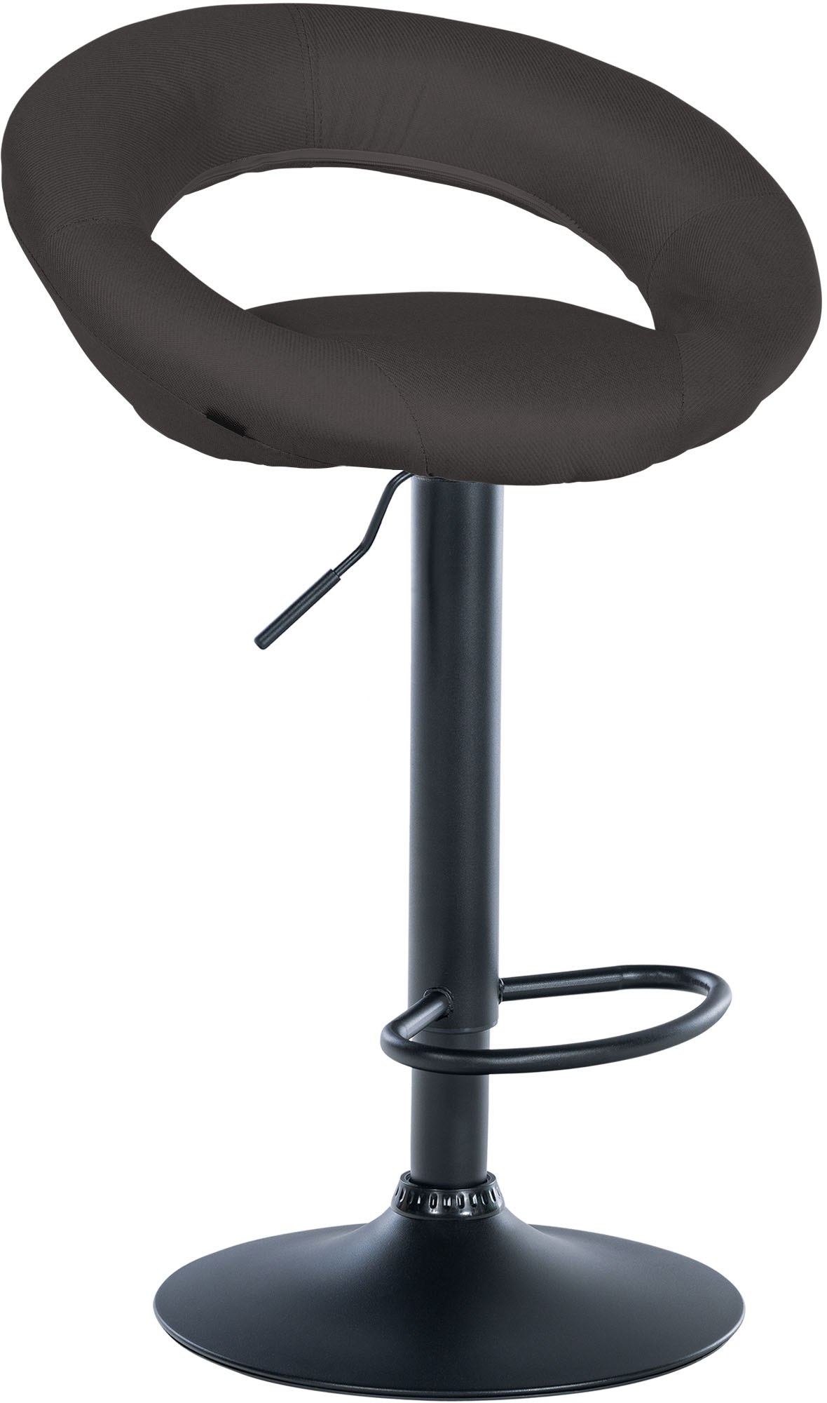 Barhocker Olinda Stoff schwarz