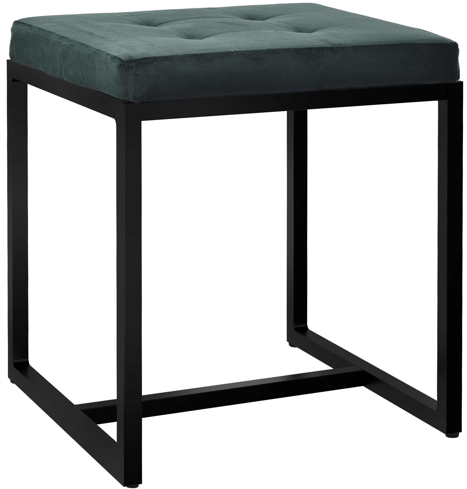Sitzhocker Barci Polsterhocker Fußhocker gepolstert schwarzes Gestell bis 150 kg