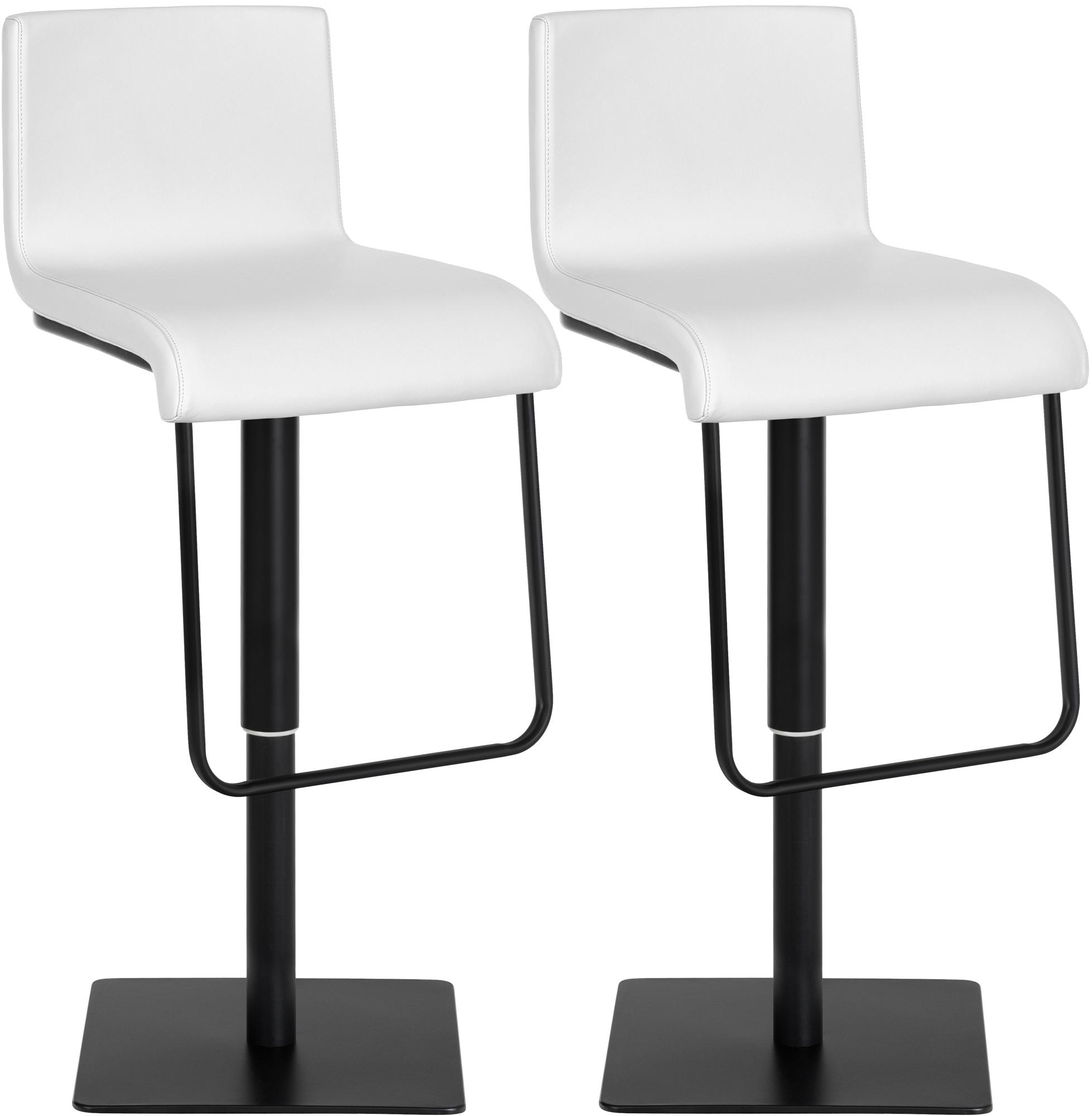 2er Set Barhocker Limon Kunstleder mit Lehne Höhenverstellbar Drehbar Barstuhl - Bild 13 von 34