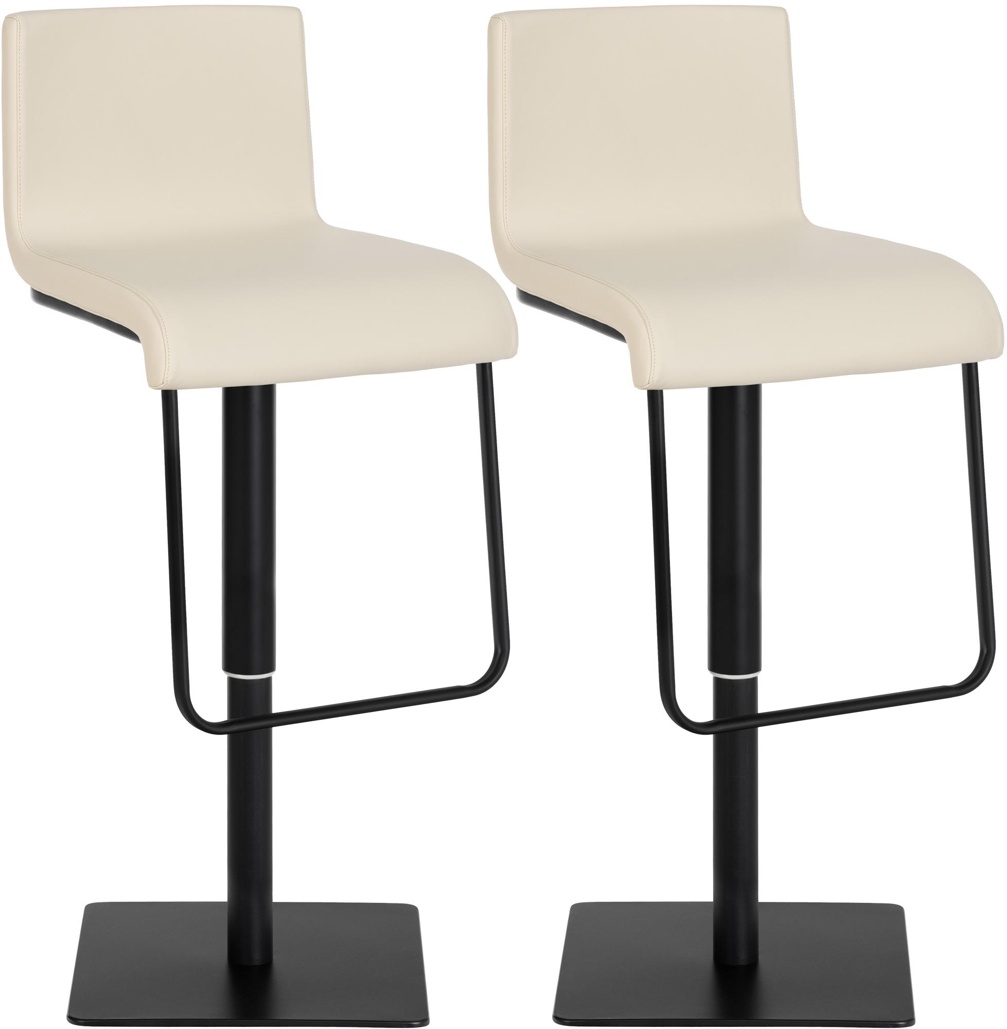 2er Set Barhocker Limon Kunstleder mit Lehne Höhenverstellbar Drehbar Barstuhl - Bild 15 von 34