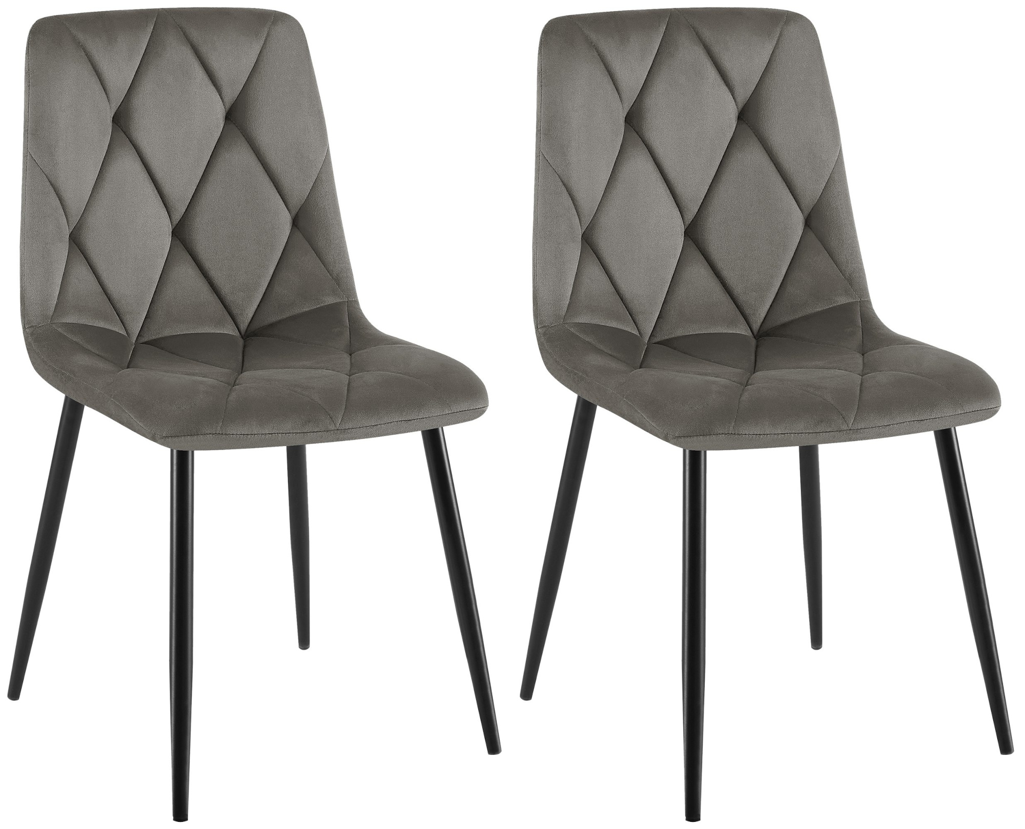 2er Set Esszimmerstuhl Clairton Samt