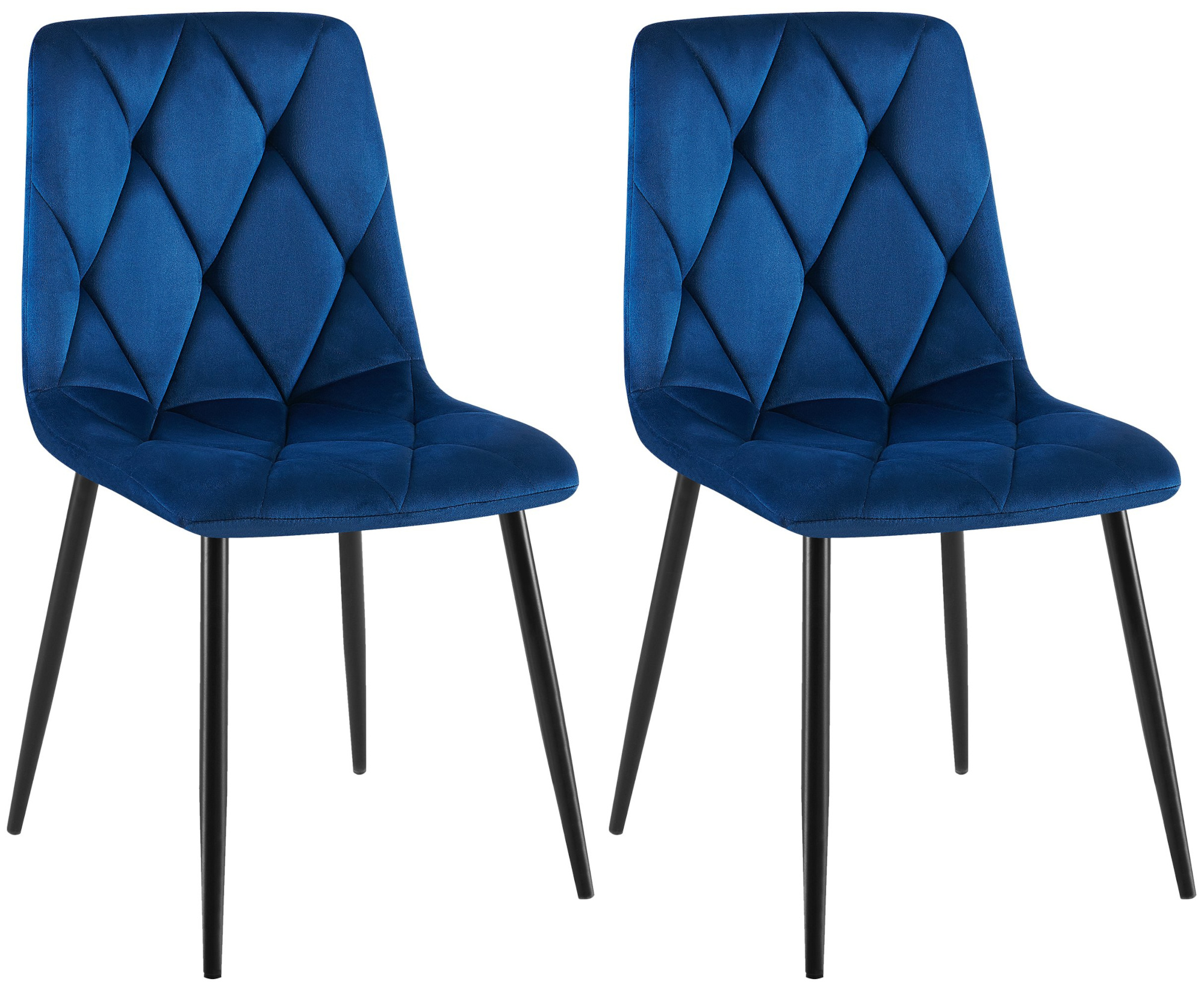 2er Set Esszimmerstuhl Clairton Samt