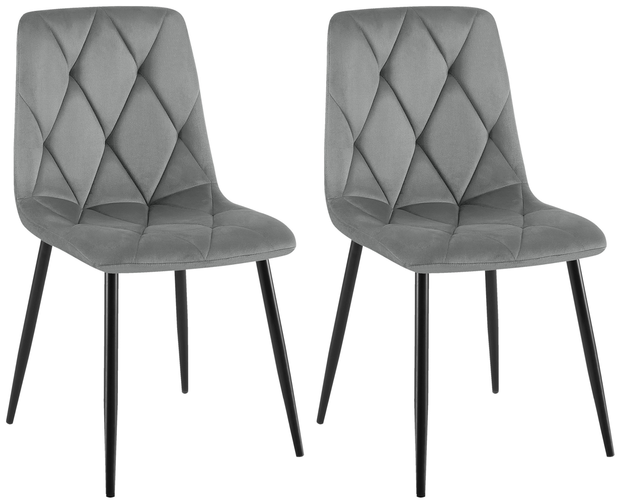 2er Set Esszimmerstuhl Clairton Samt