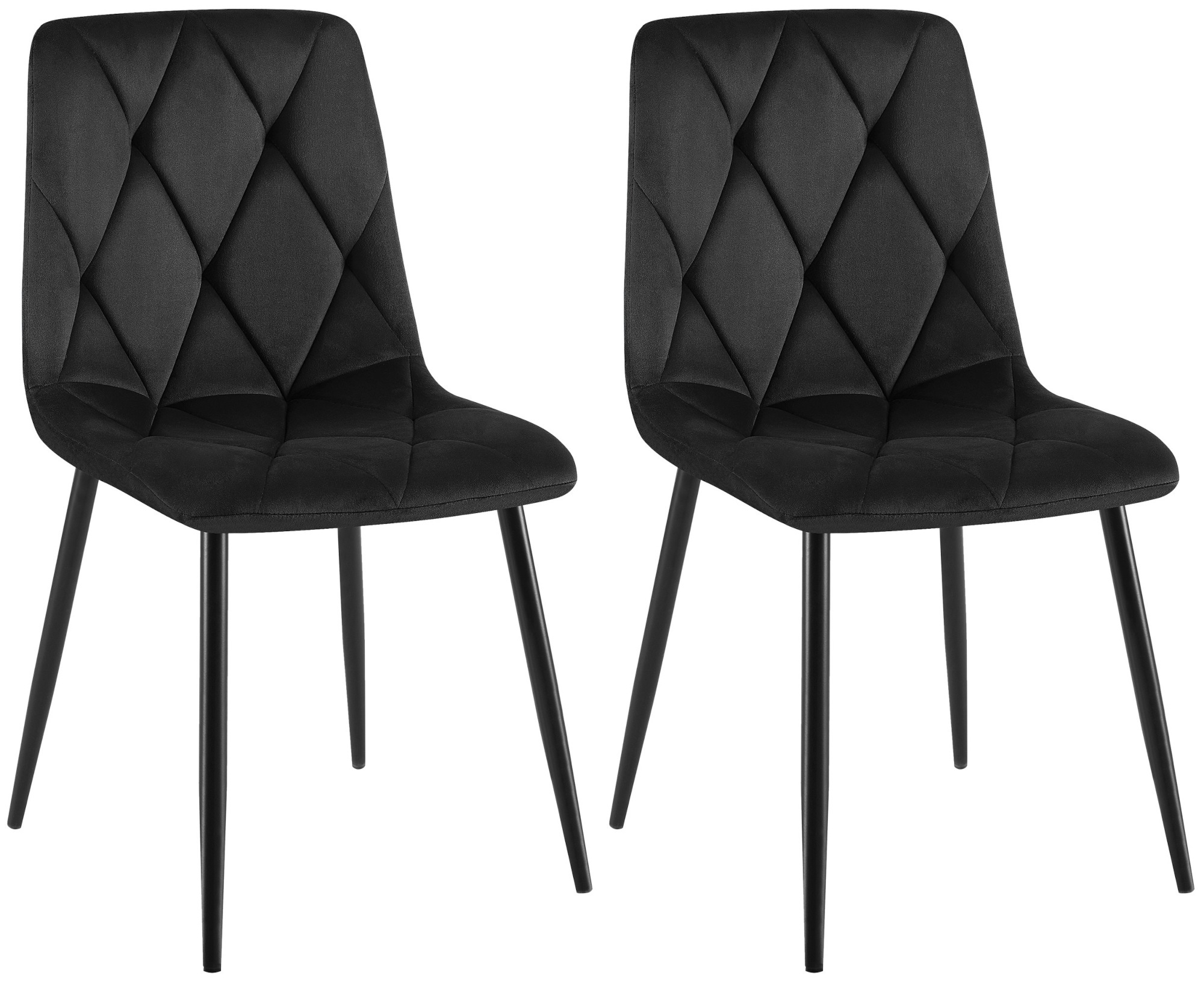2er Set Esszimmerstuhl Clairton Samt