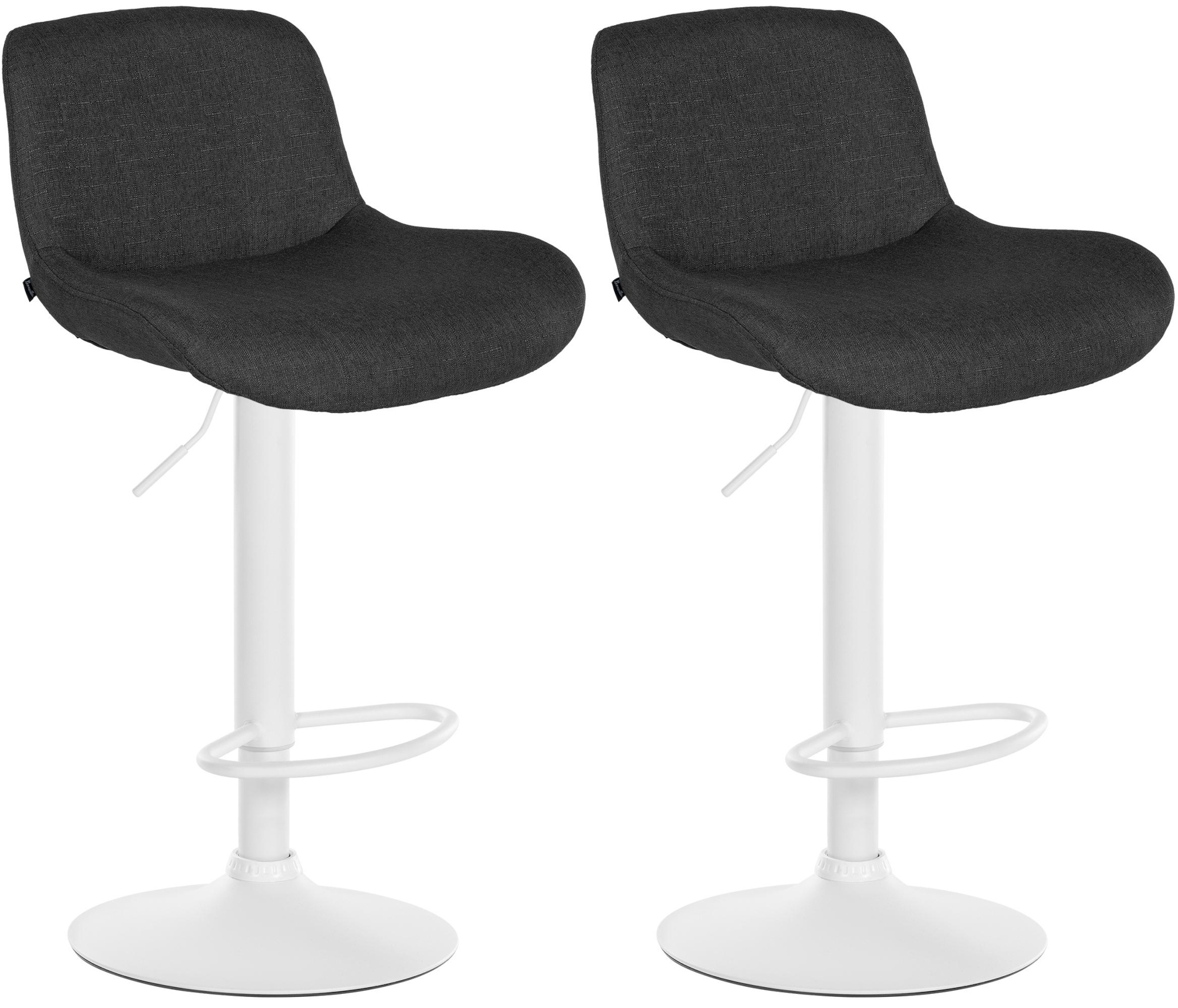 2er Set Barhocker Solon Wei� Samt