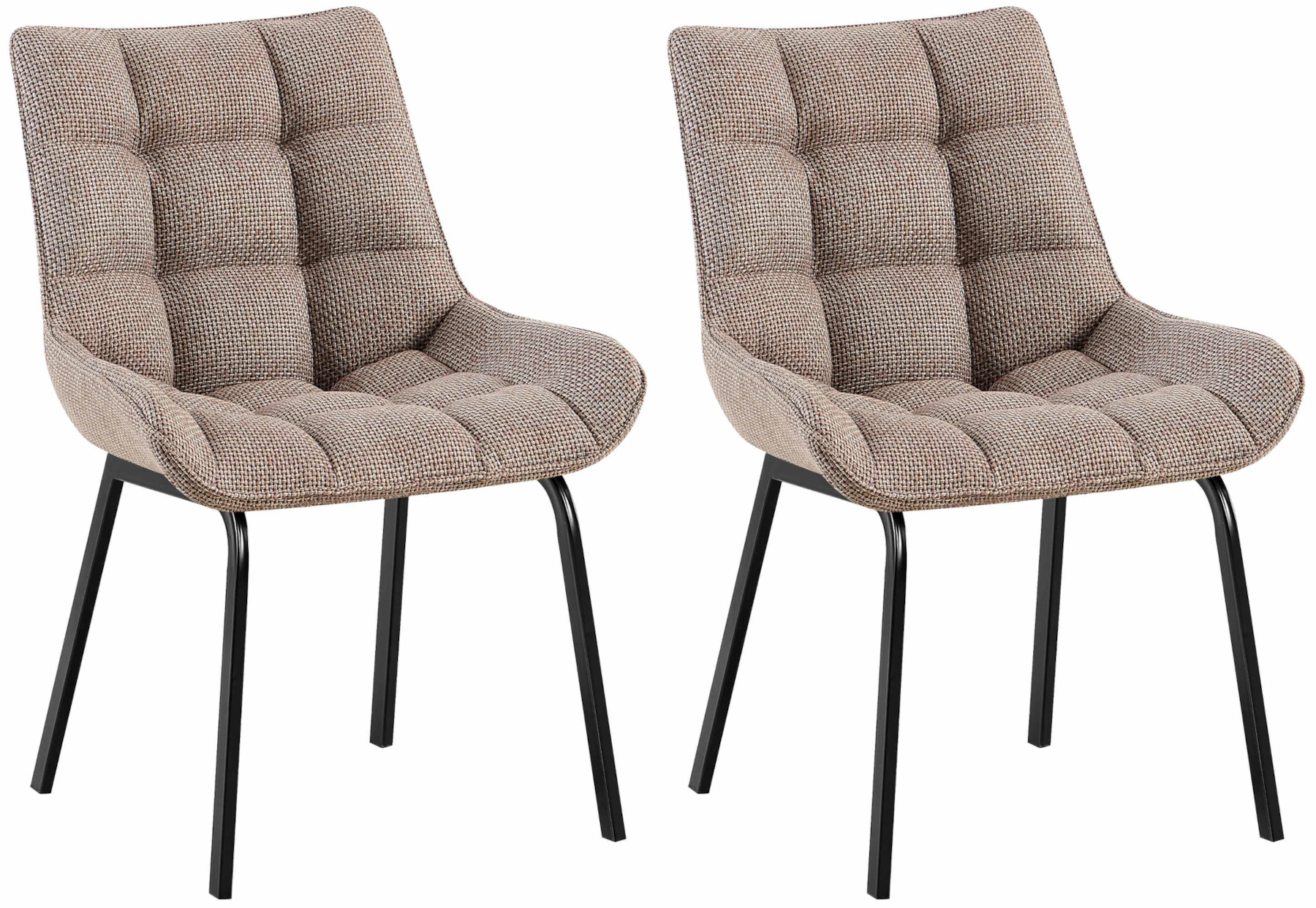 2er Set Stuhl Saranda Stoff schwarz