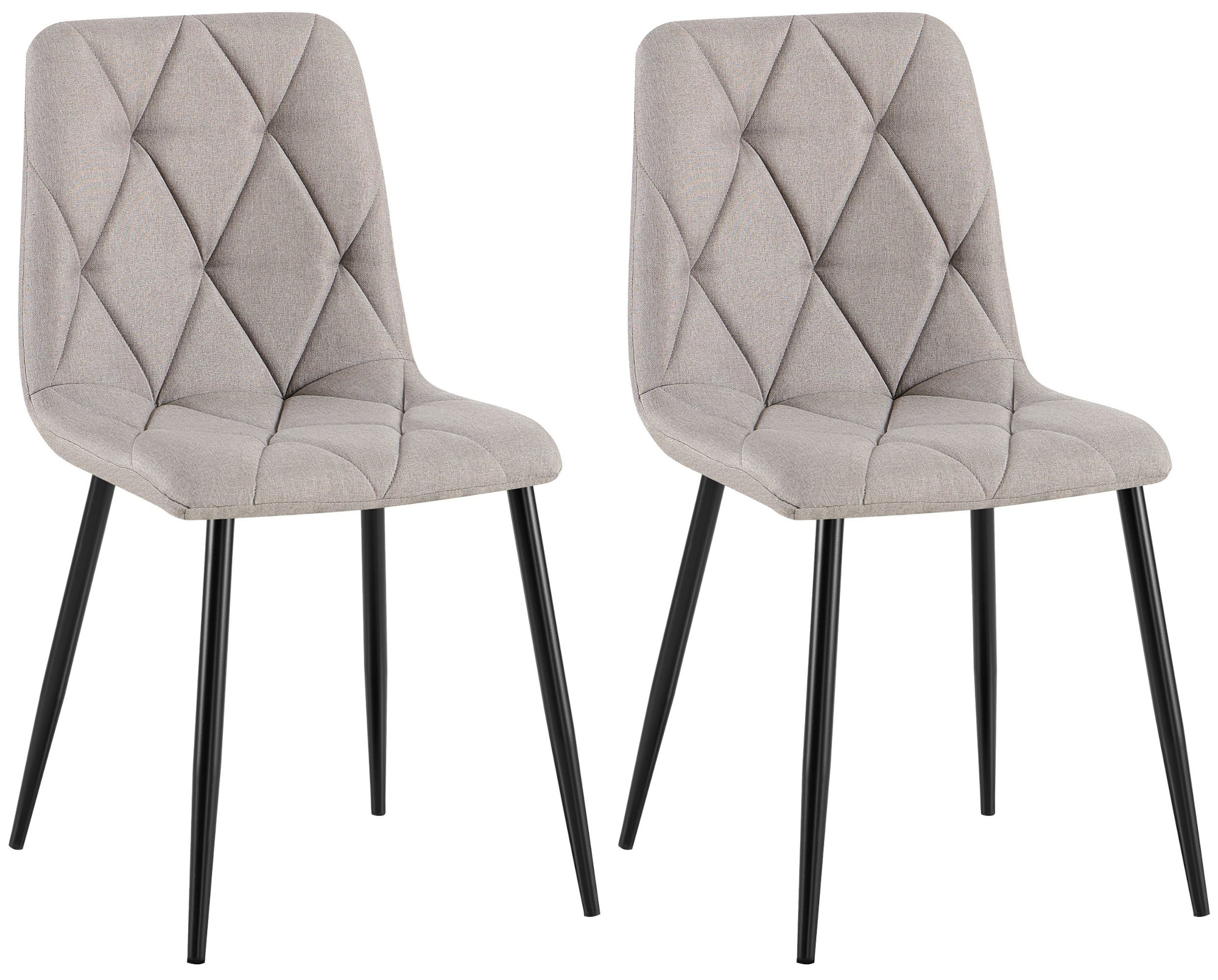 2er Set Esszimmerstuhl Clairton Stoff