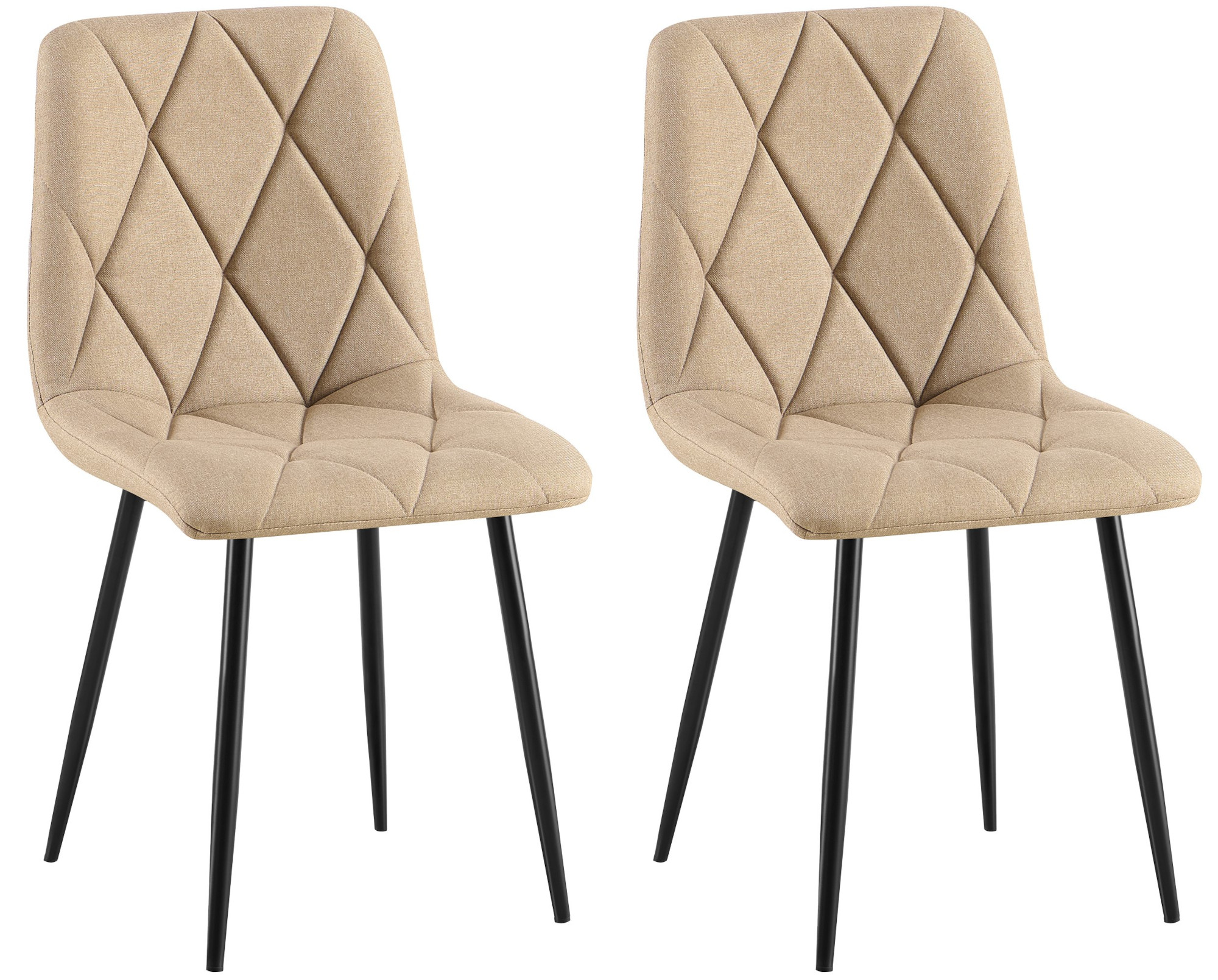 2er Set Esszimmerstuhl Clairton Stoff