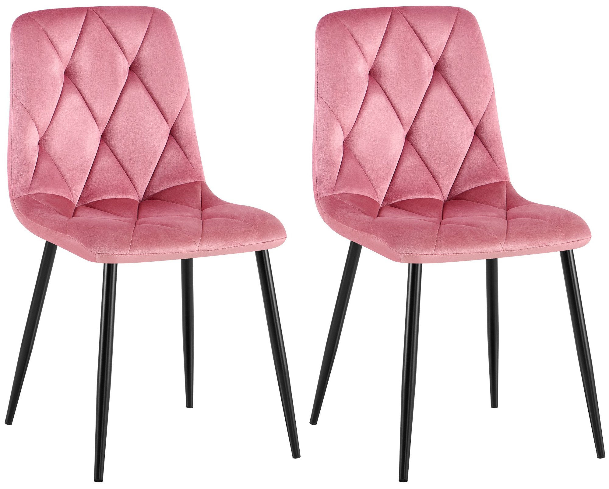 2er Set Esszimmerstuhl Clairton Samt