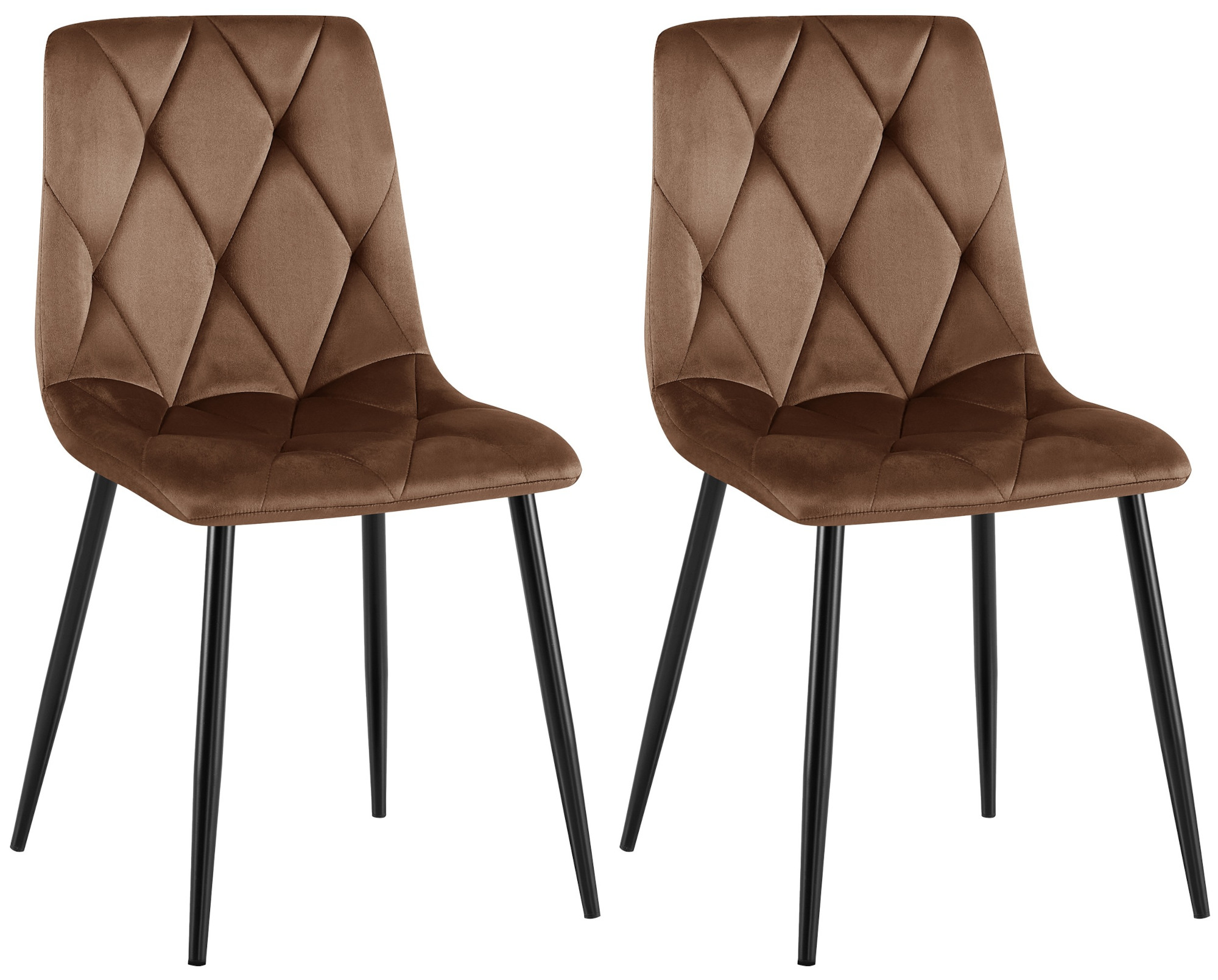2er Set Esszimmerstuhl Clairton Samt