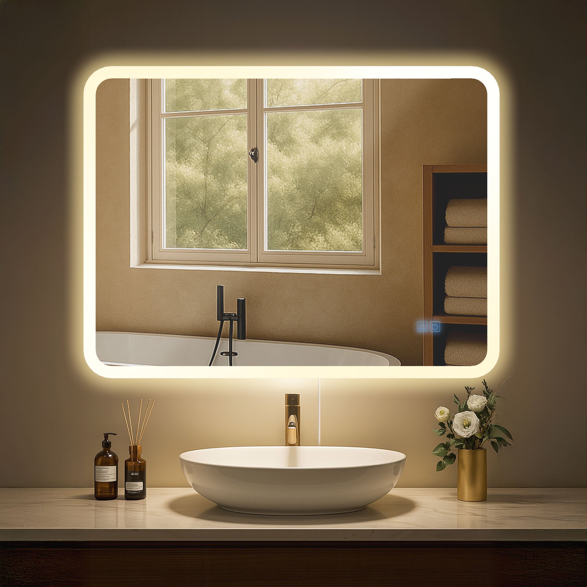 Badspiegel Jericho 60x80 ohne Bluetooth