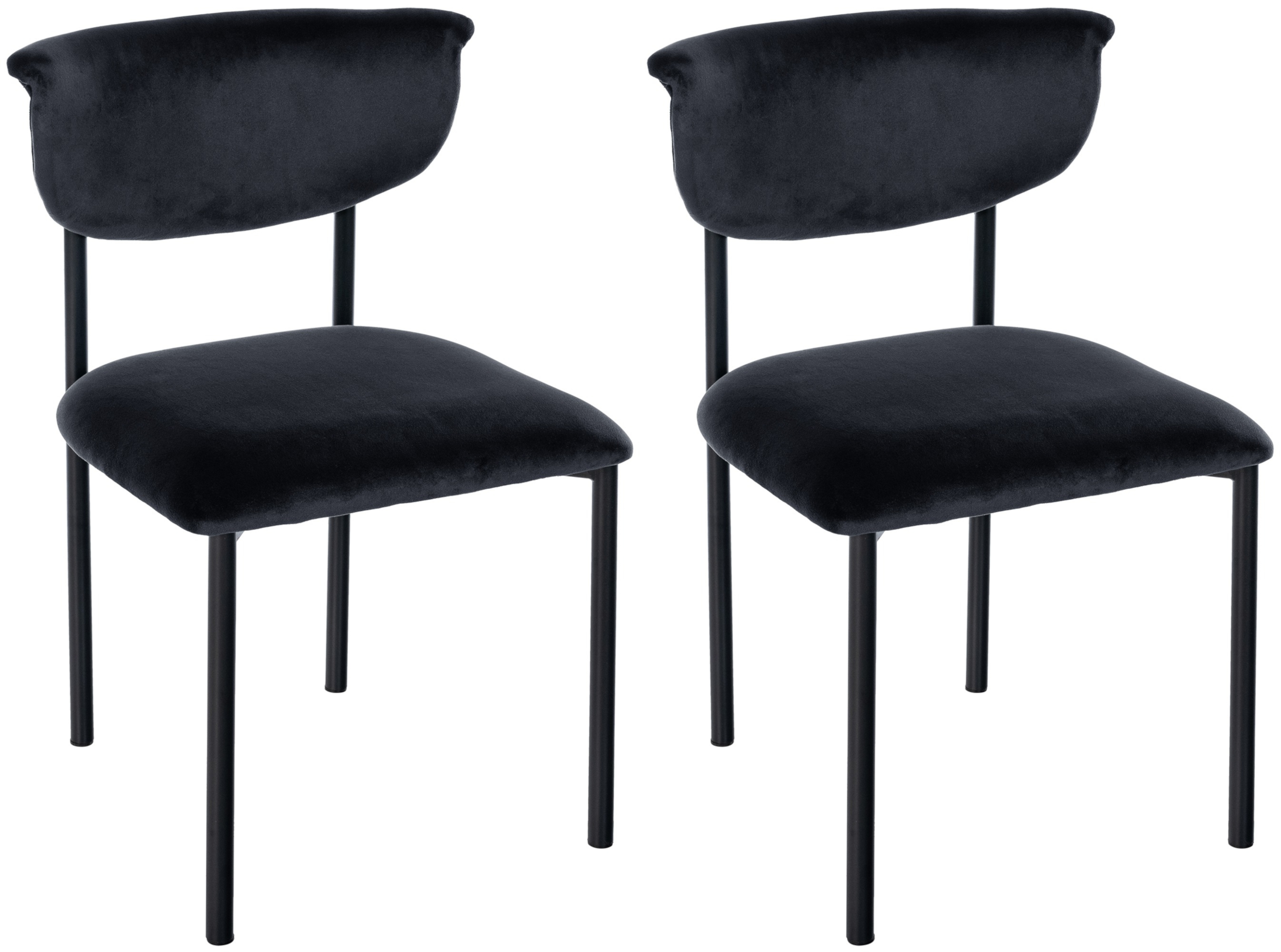 2er Set Besucherstuhl Gambell Samt