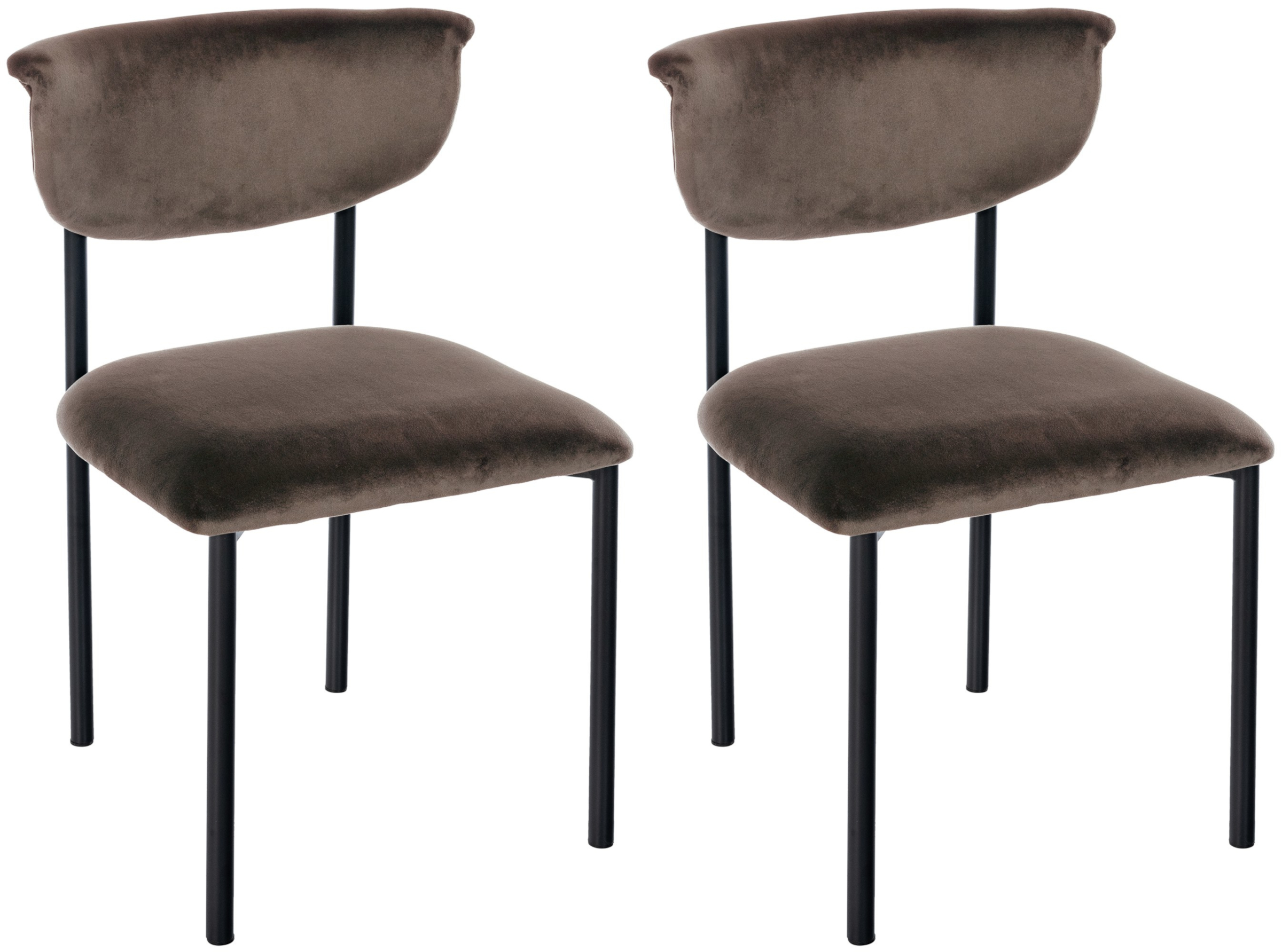 2er Set Besucherstuhl Gambell Samt