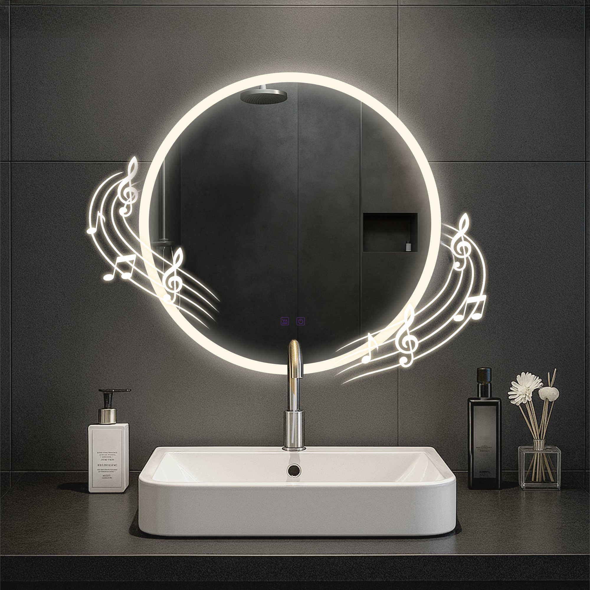 Badspiegel Laconia 60 mit Bluetooth