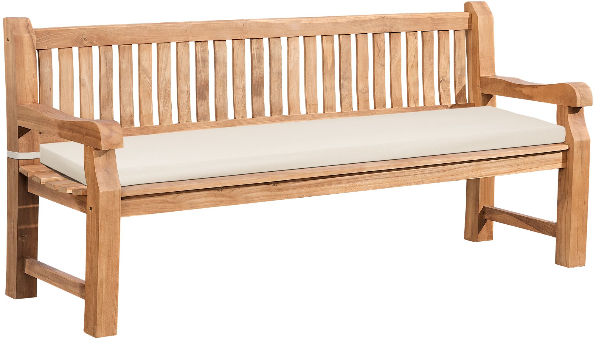 Teakbank Jackson mit Sitzkissen 200 cm + teak