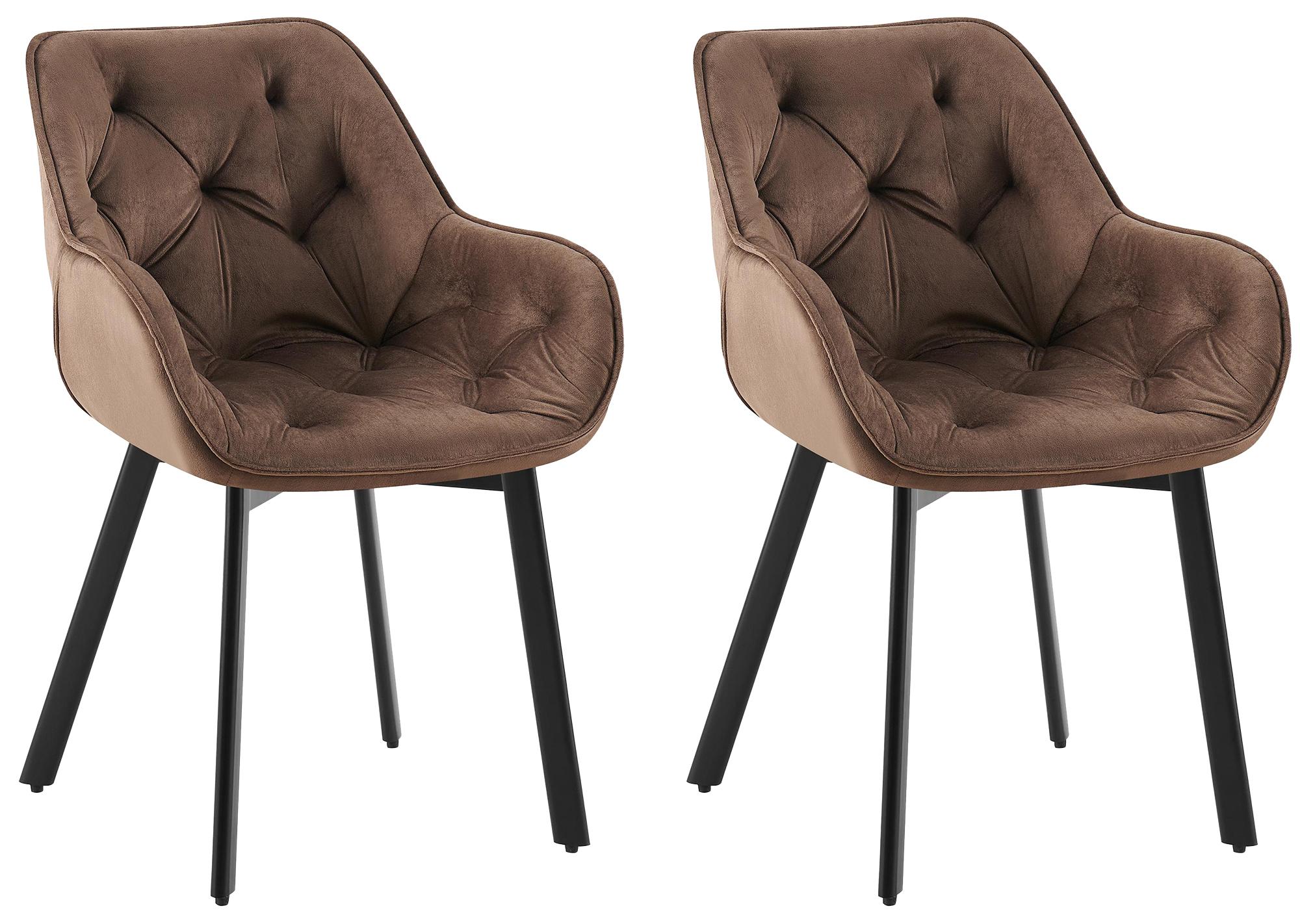 2er Set Esszimmerstuhl Antigo Samt