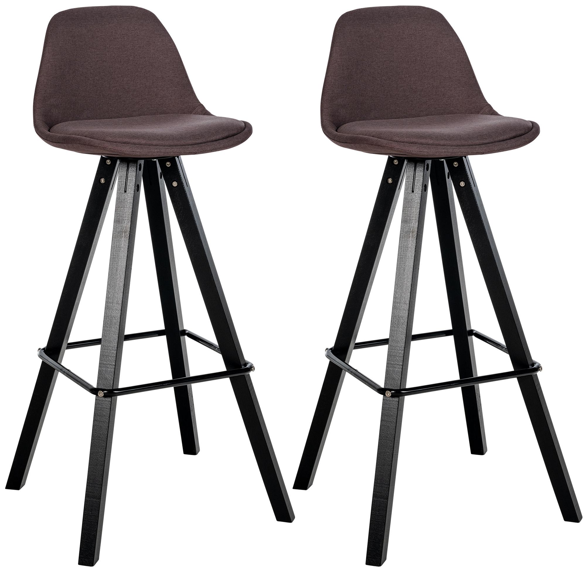 2er Set Barhocker Corbin Stoff Square