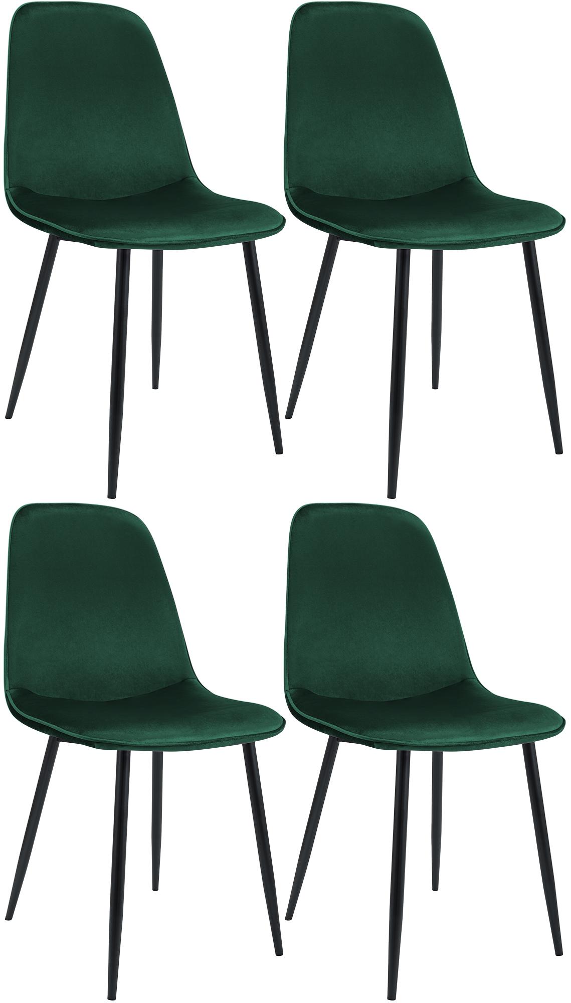 4er Set Esszimmerstuhl Maryam Samt