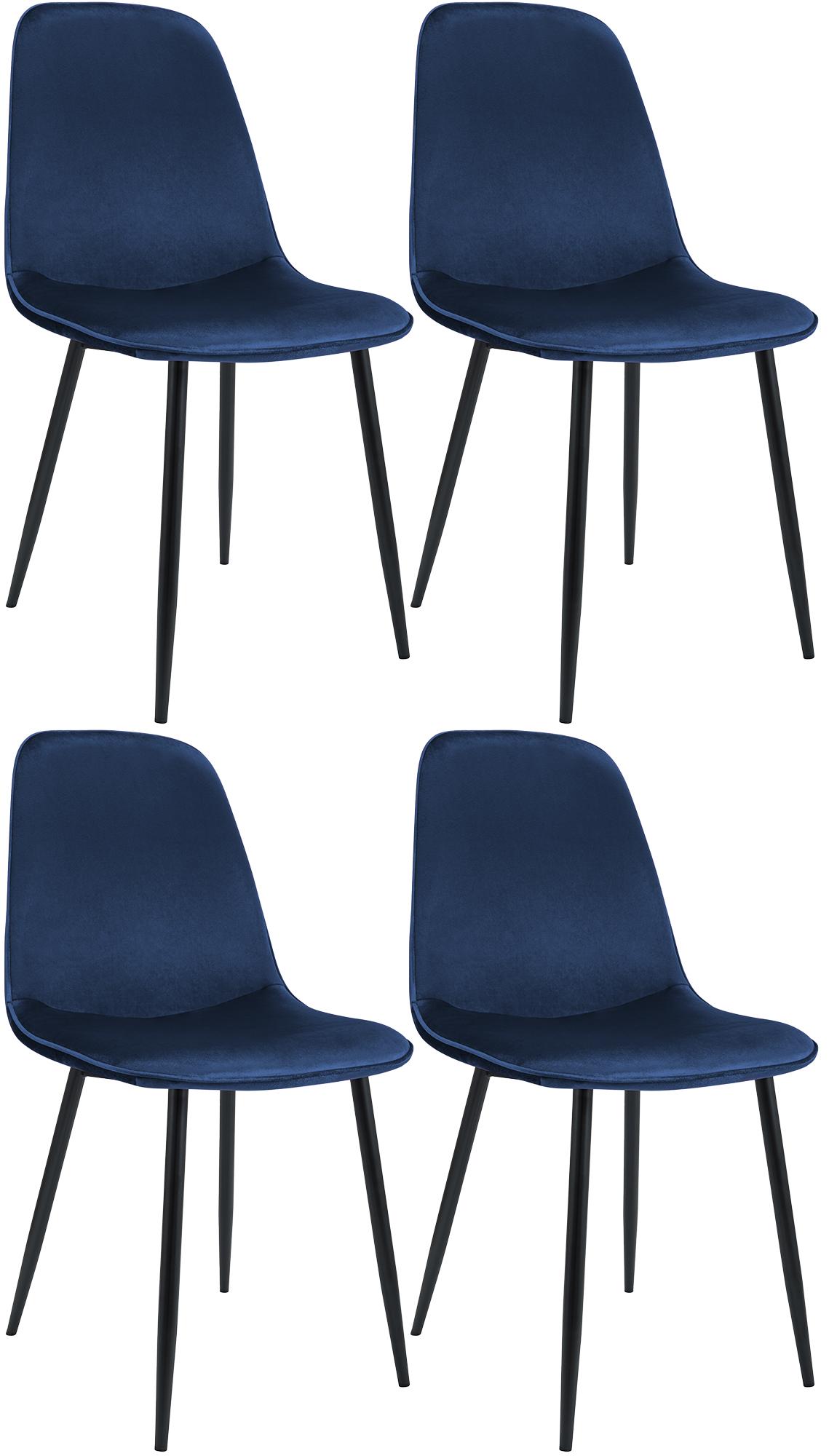 4er Set Esszimmerstuhl Maryam Samt