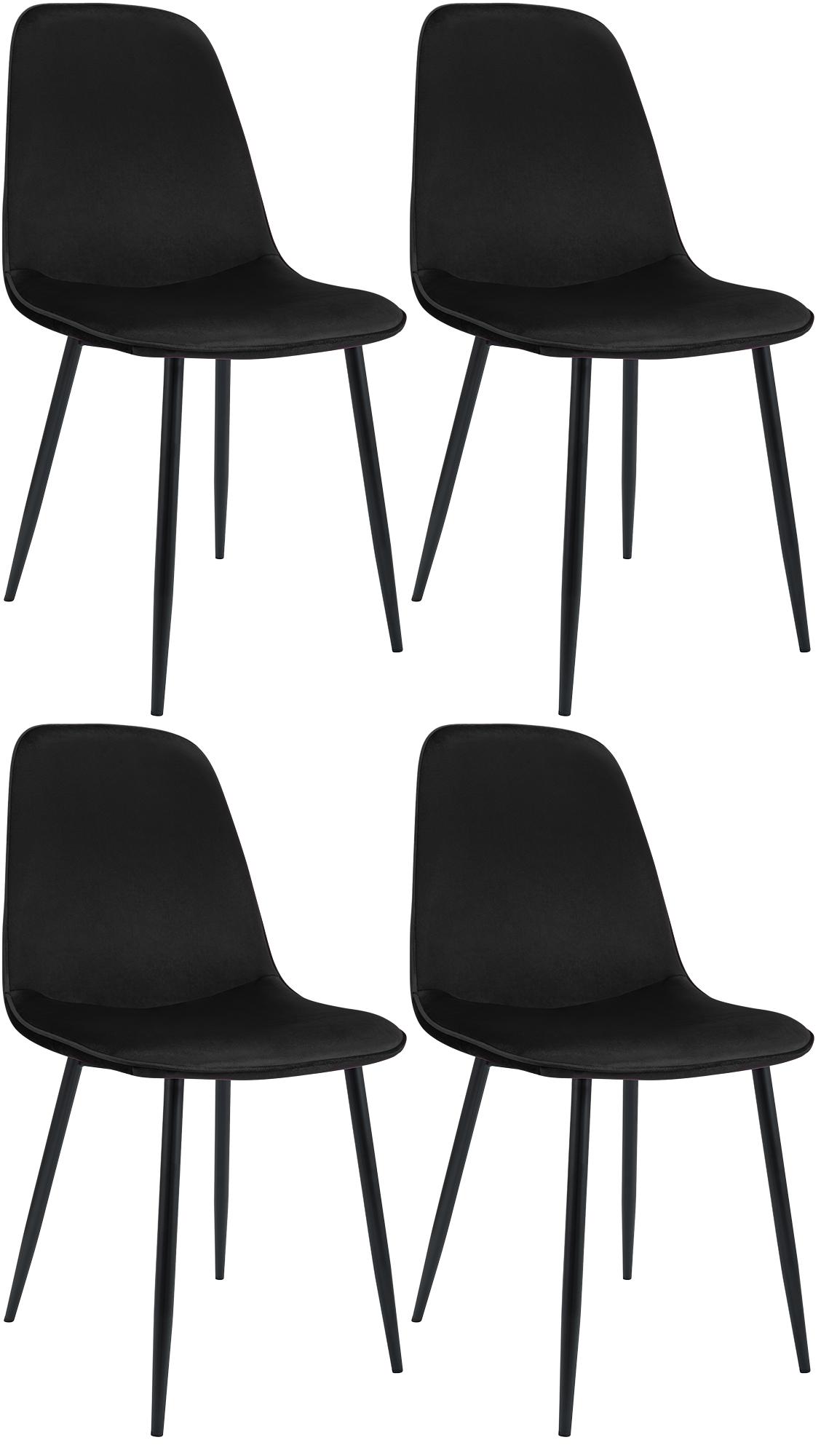 4er Set Esszimmerstuhl Maryam Samt