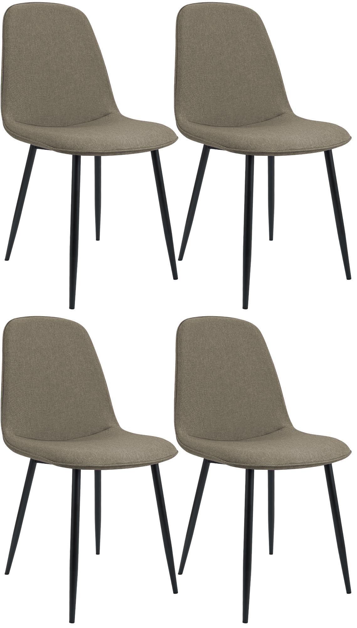4er Set Esszimmerstuhl Maryam Stoff