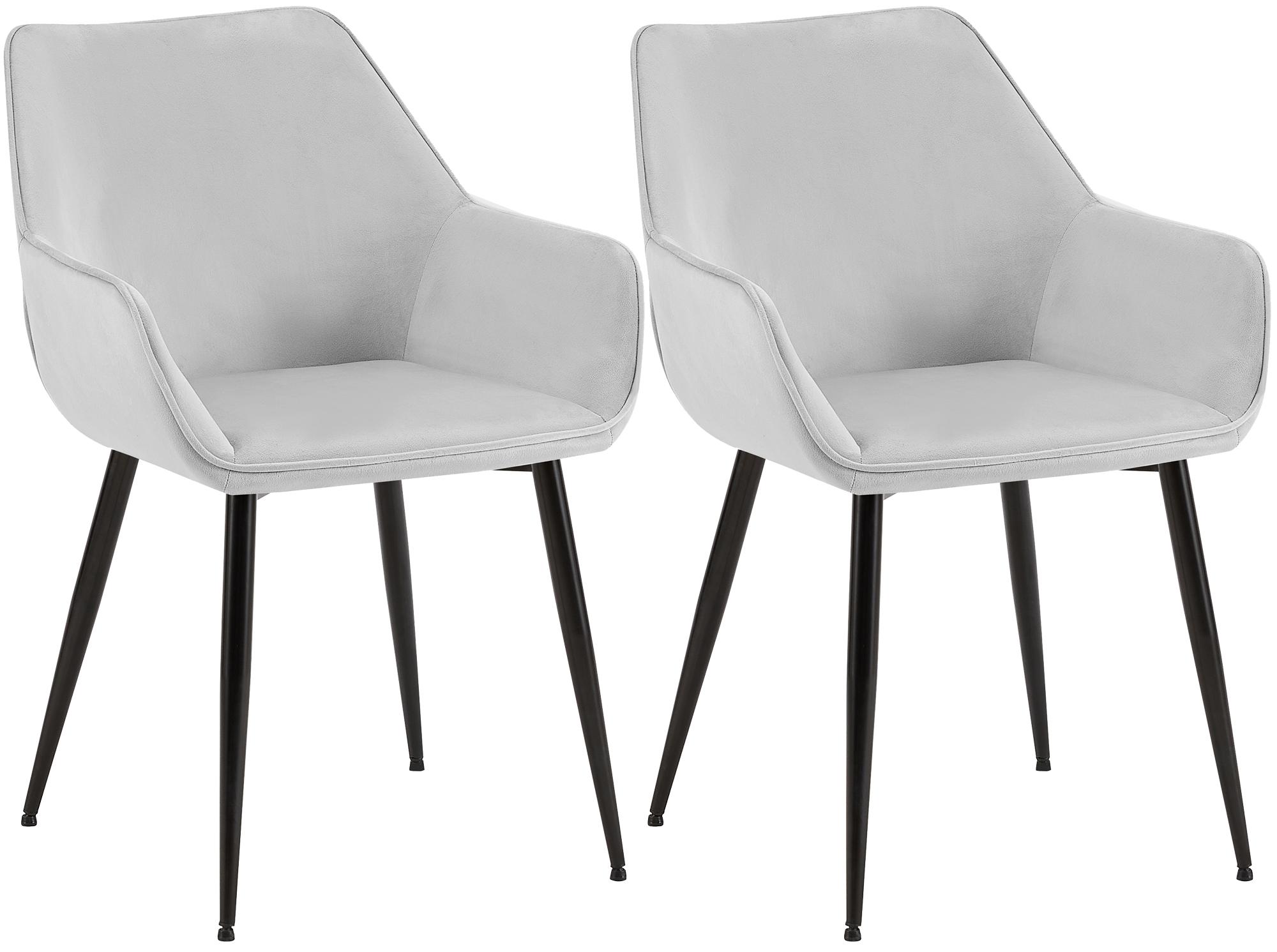 2er Set Esszimmerstuhl Luena Samt