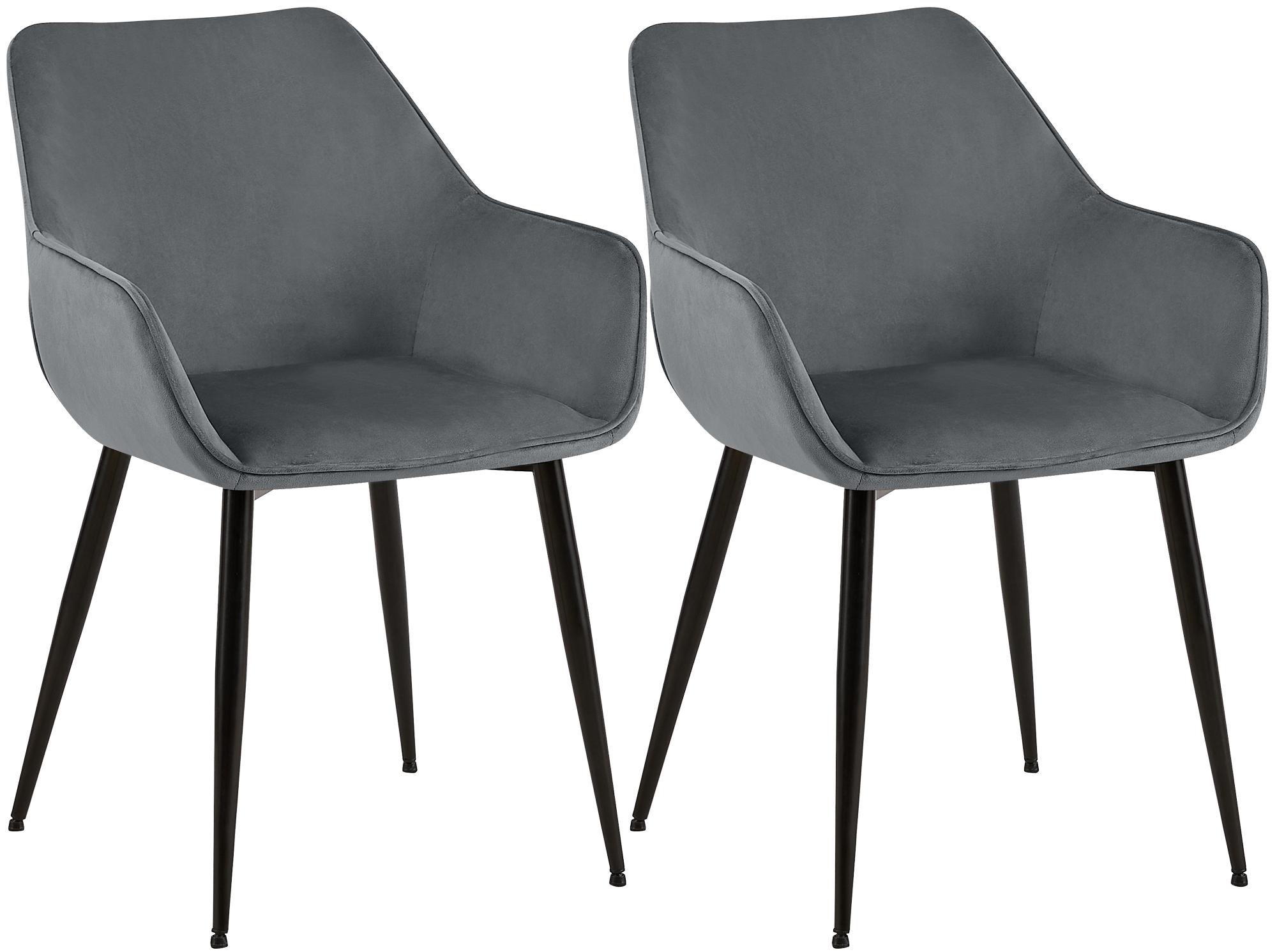 2er Set Esszimmerstuhl Luena Samt