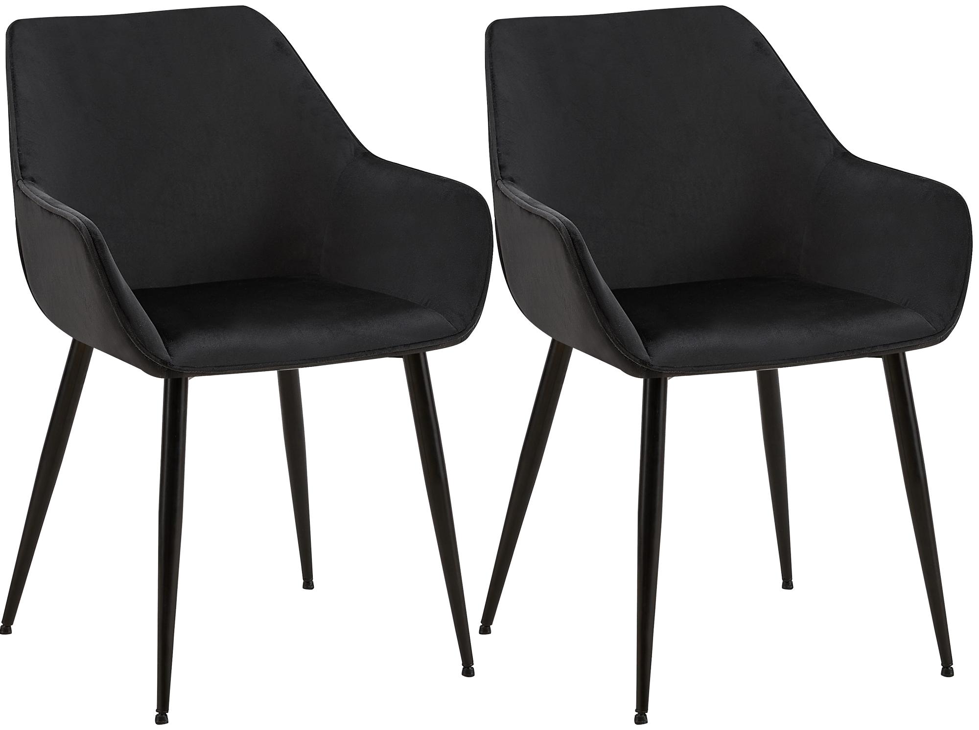 2er Set Esszimmerstuhl Luena Samt