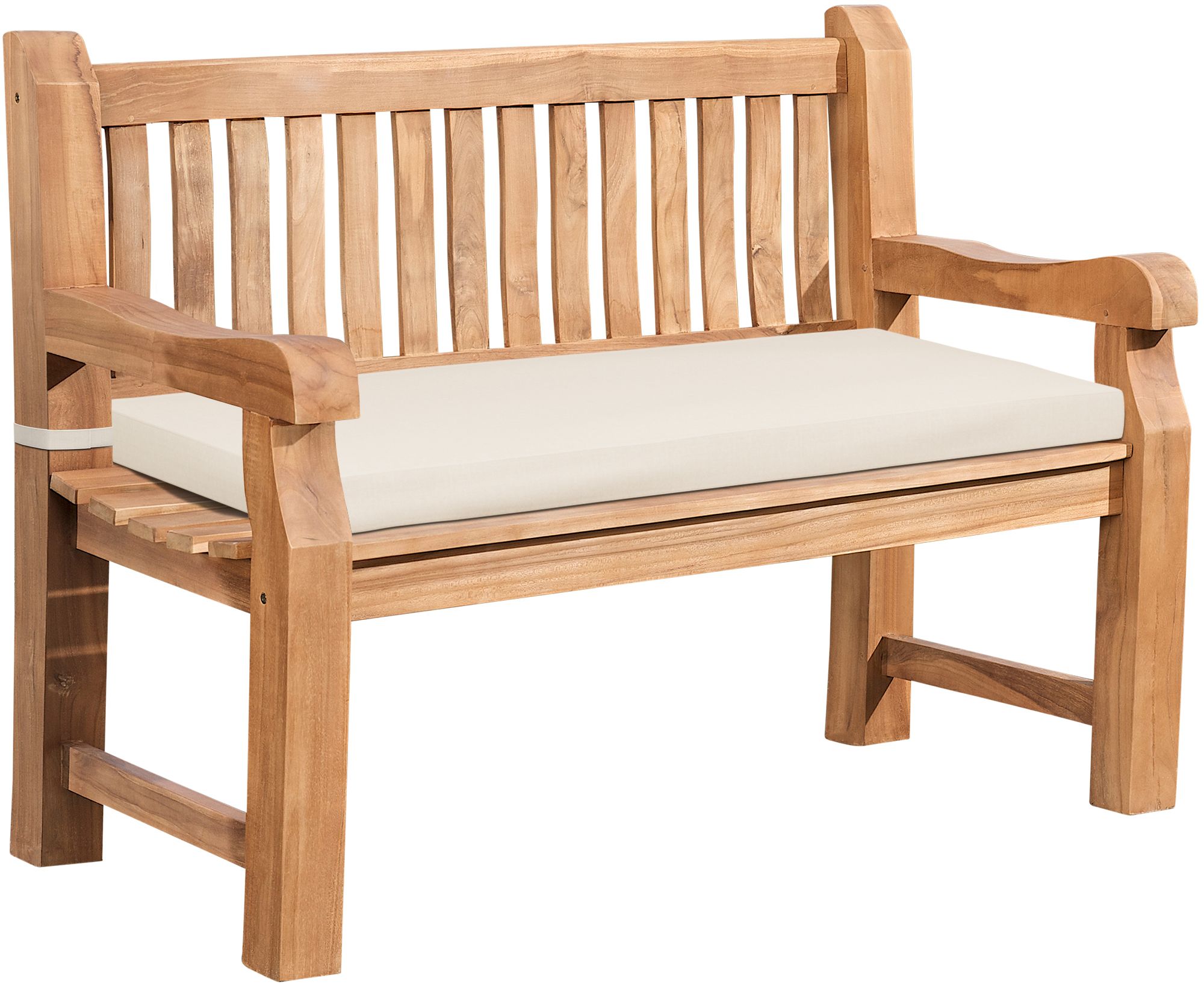 Teakbank Daxon mit Sitzkissen 120 cm