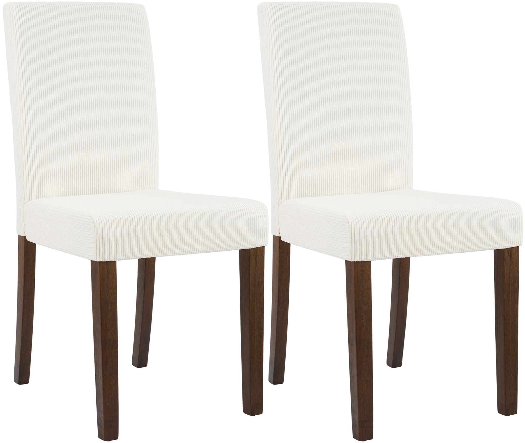 2er Set Esszimmerstuhl Ina Cord antik dunkel