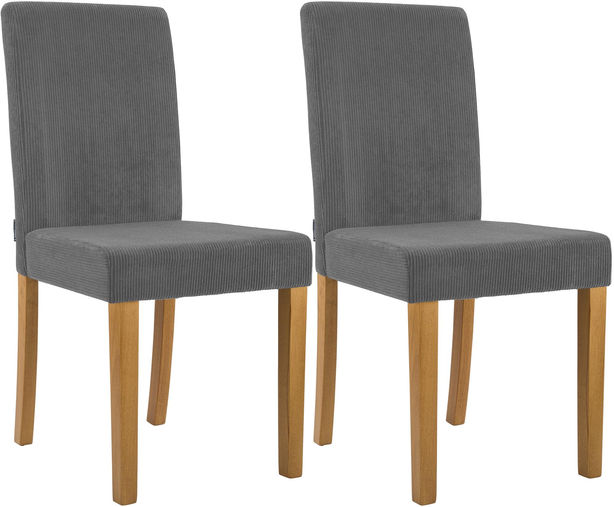 2er Set Esszimmerstuhl Ina Cord antik hell