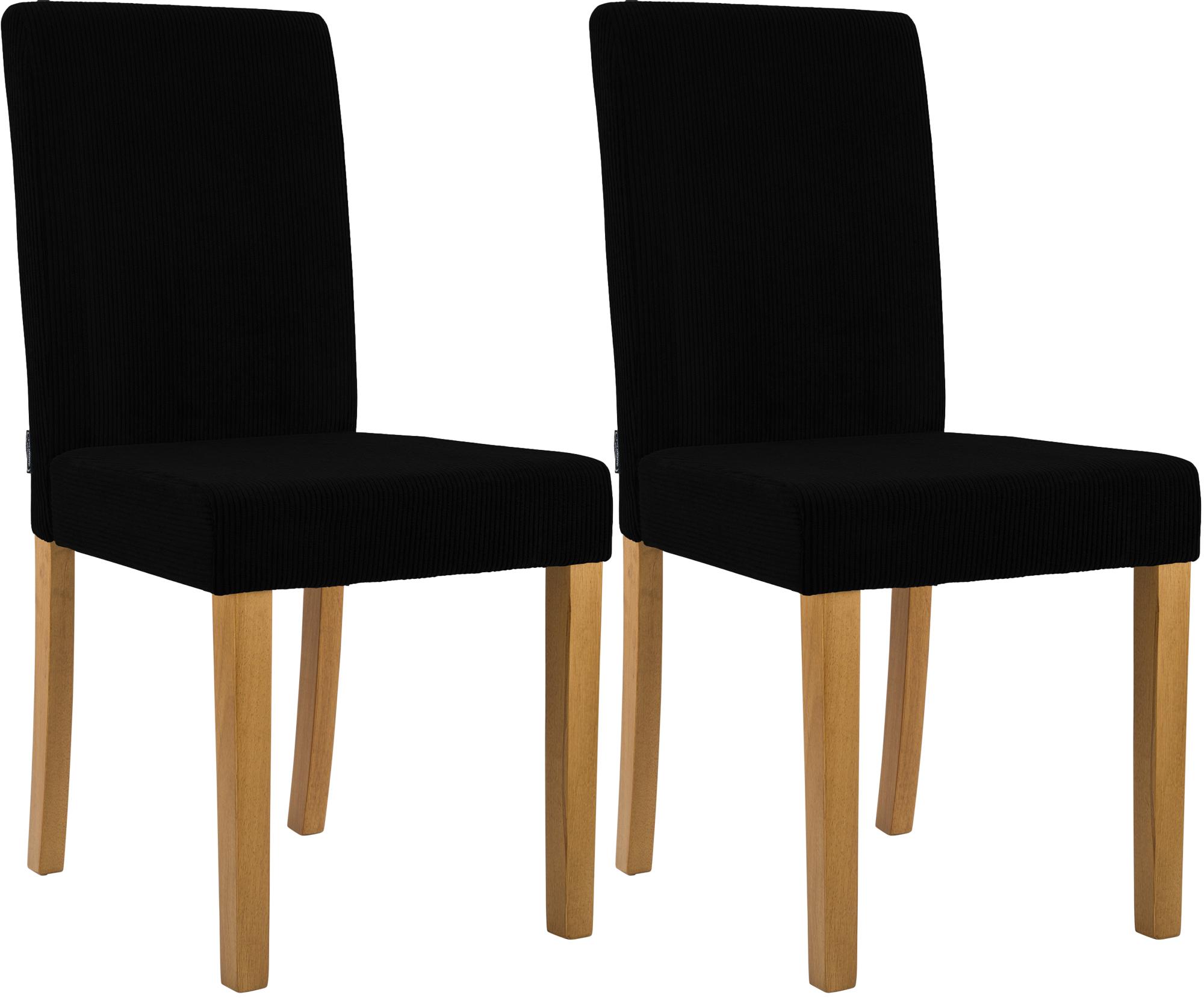 2er Set Esszimmerstuhl Ina Cord antik hell