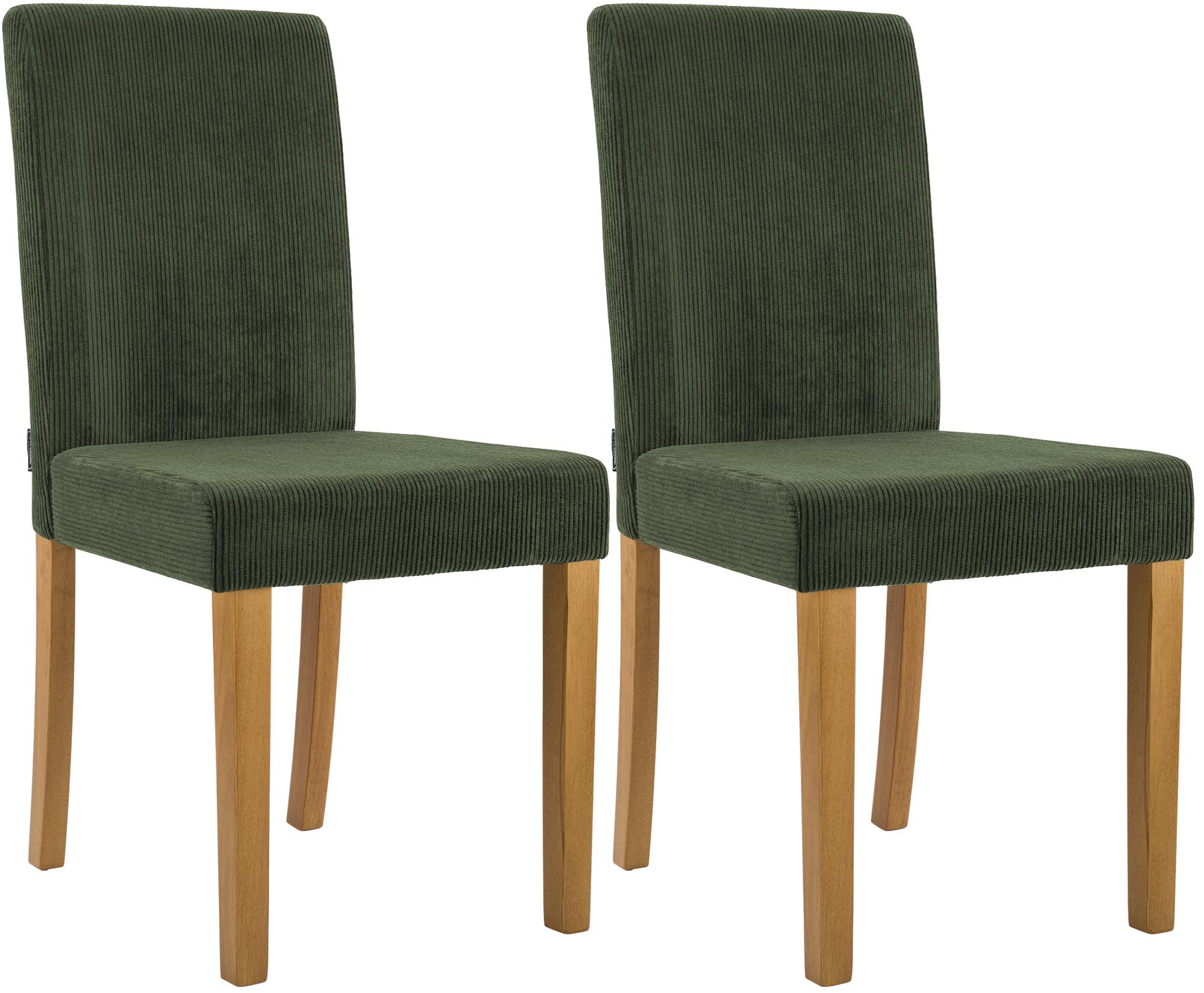 2er Set Esszimmerstuhl Ina Cord antik hell