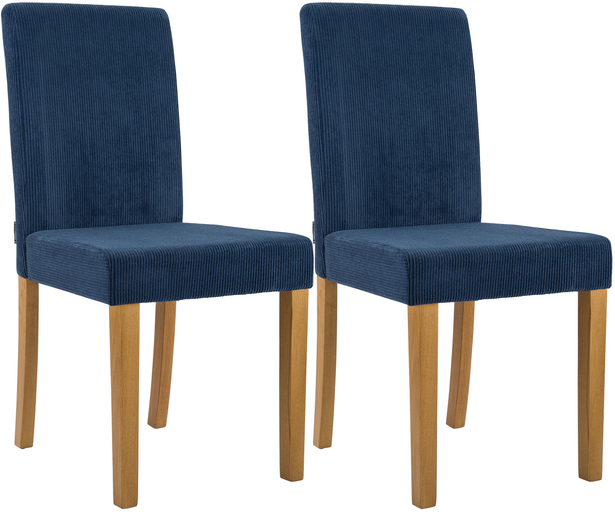2er Set Esszimmerstuhl Ina Cord antik hell