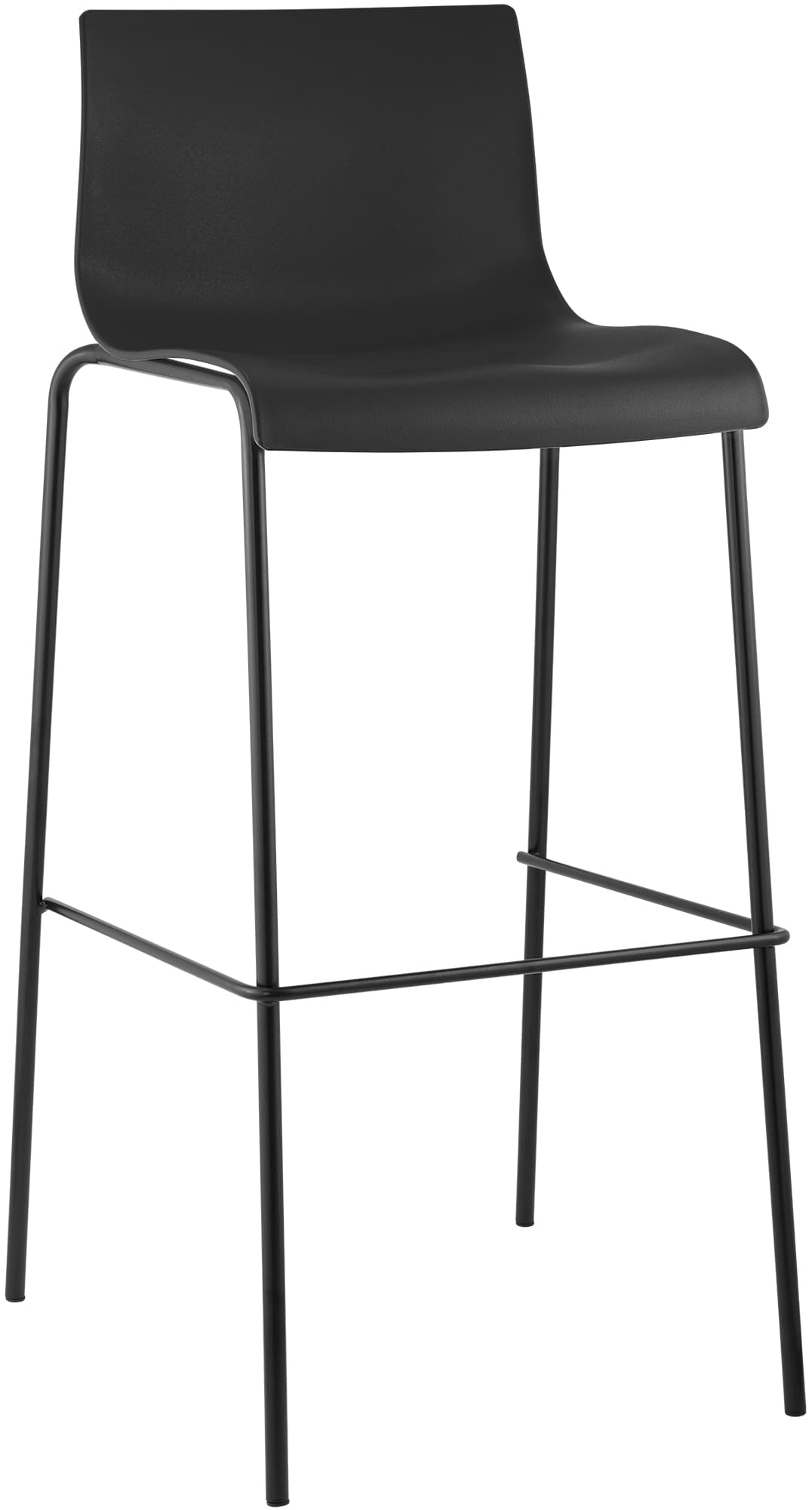 Barhocker Hoover 4-Fu� Gestell schwarz