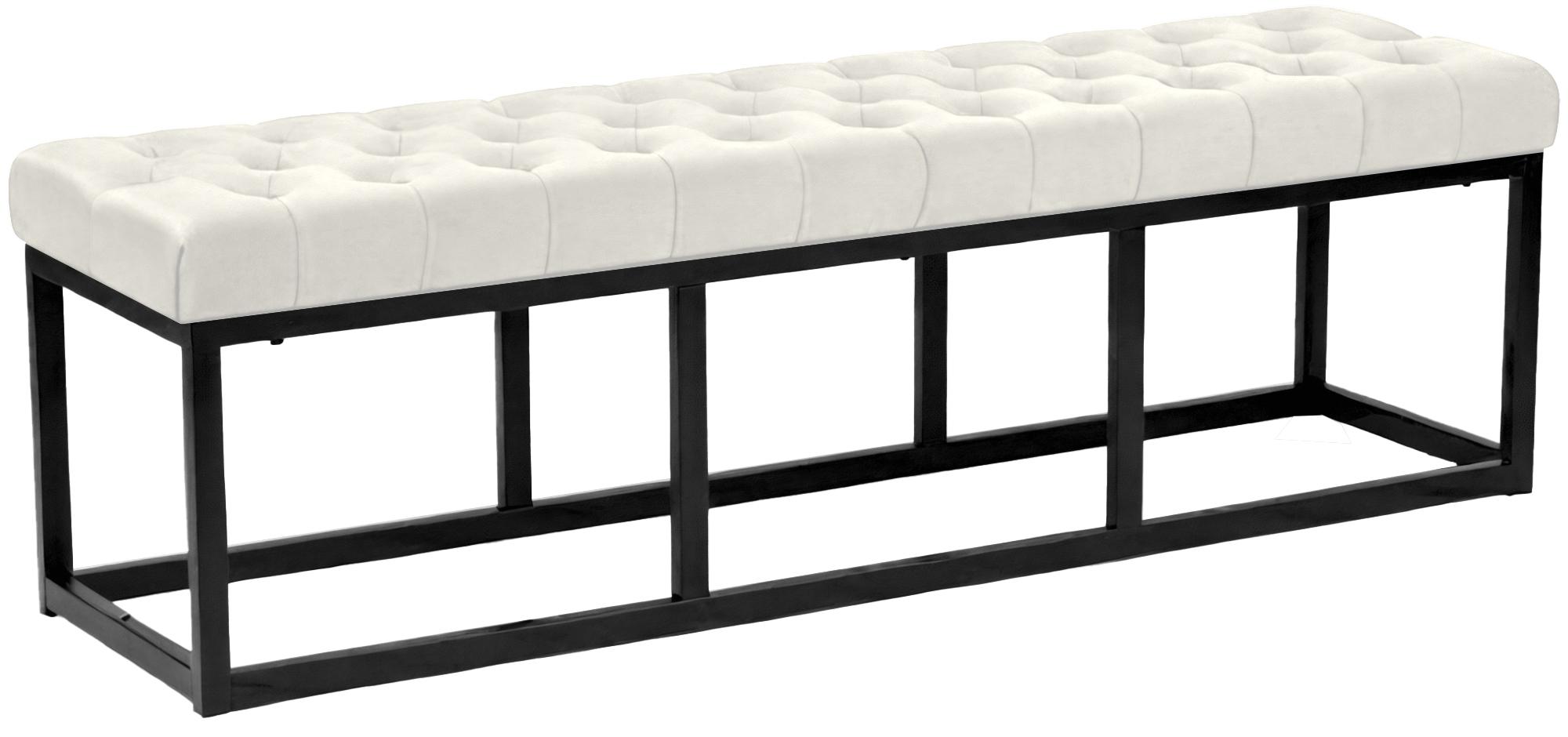 Sitzbank Polson Samt Schwarz 150 cm