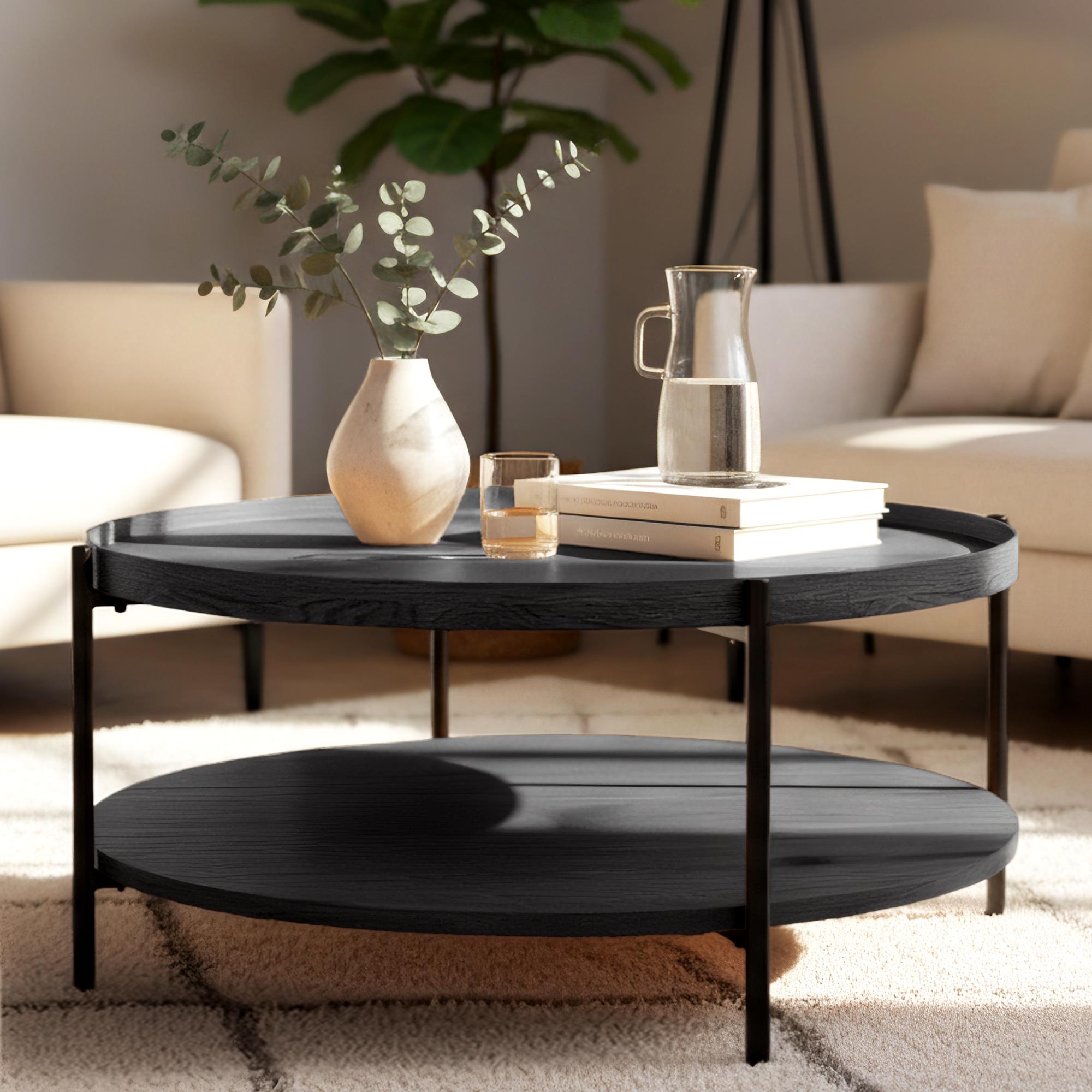 Couchtisch Corbitan 80 cm – Grau