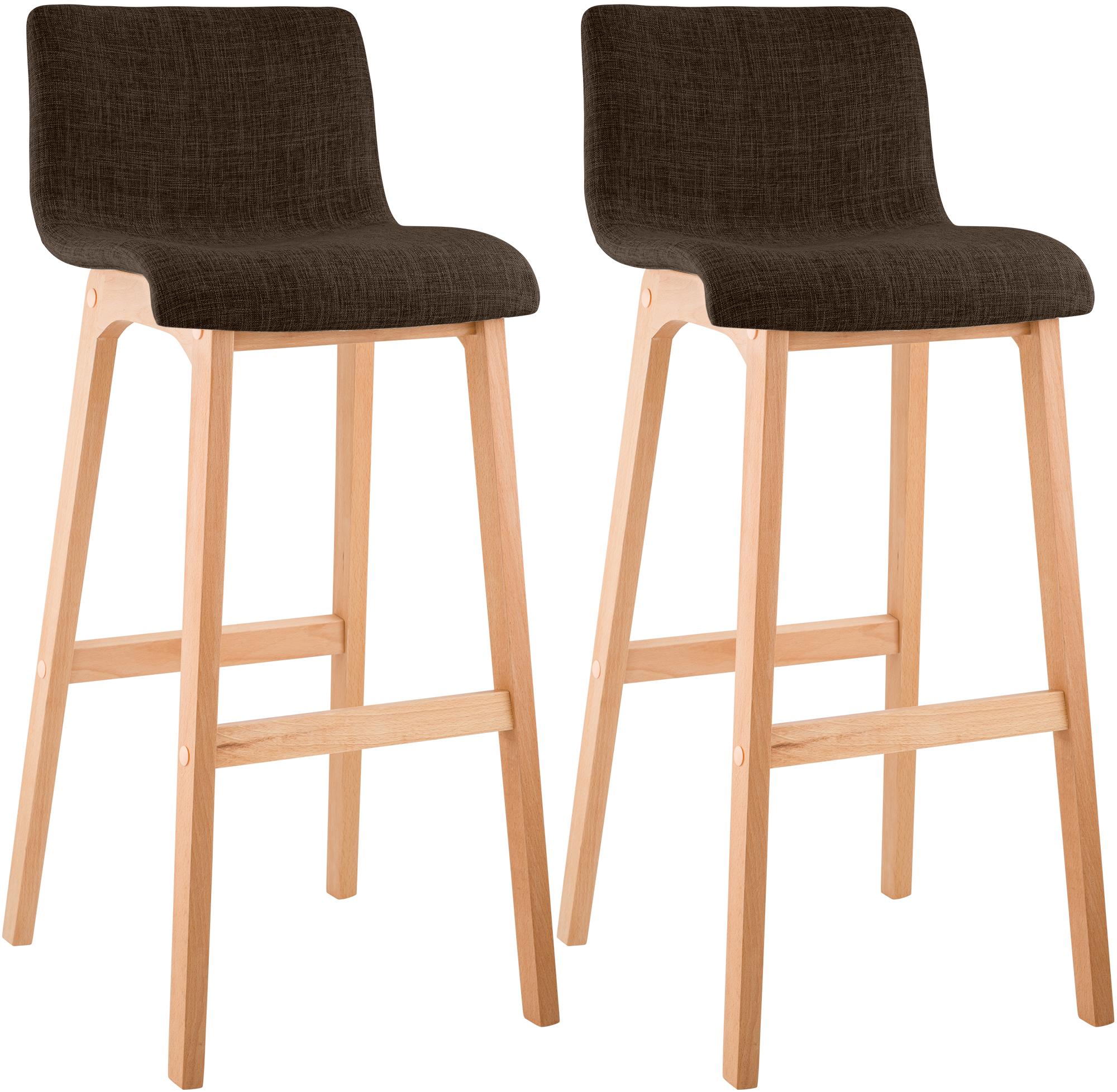 2er Set Barhocker Hoover Stoff Natura