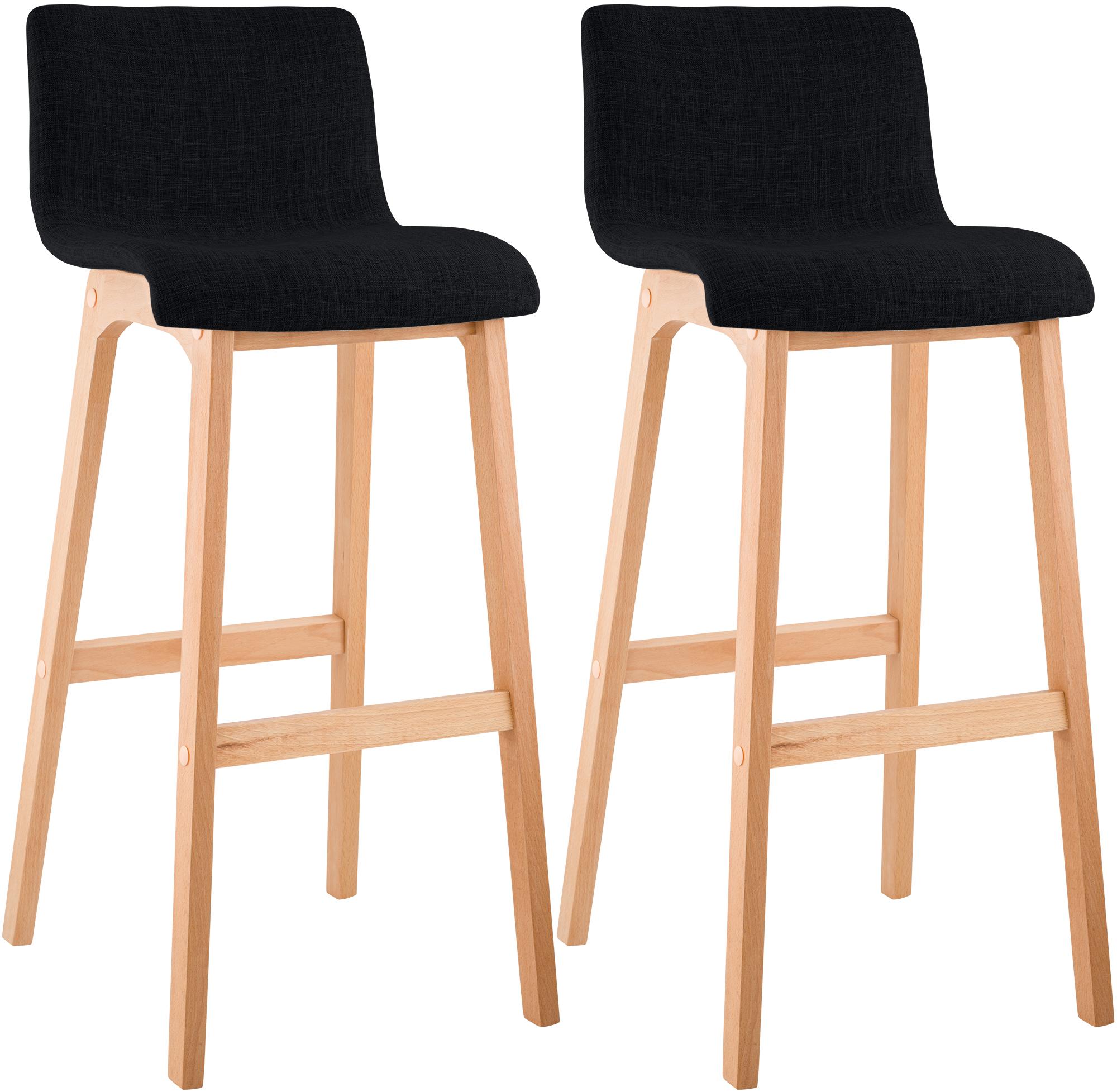 2er Set Barhocker Hoover Stoff Natura