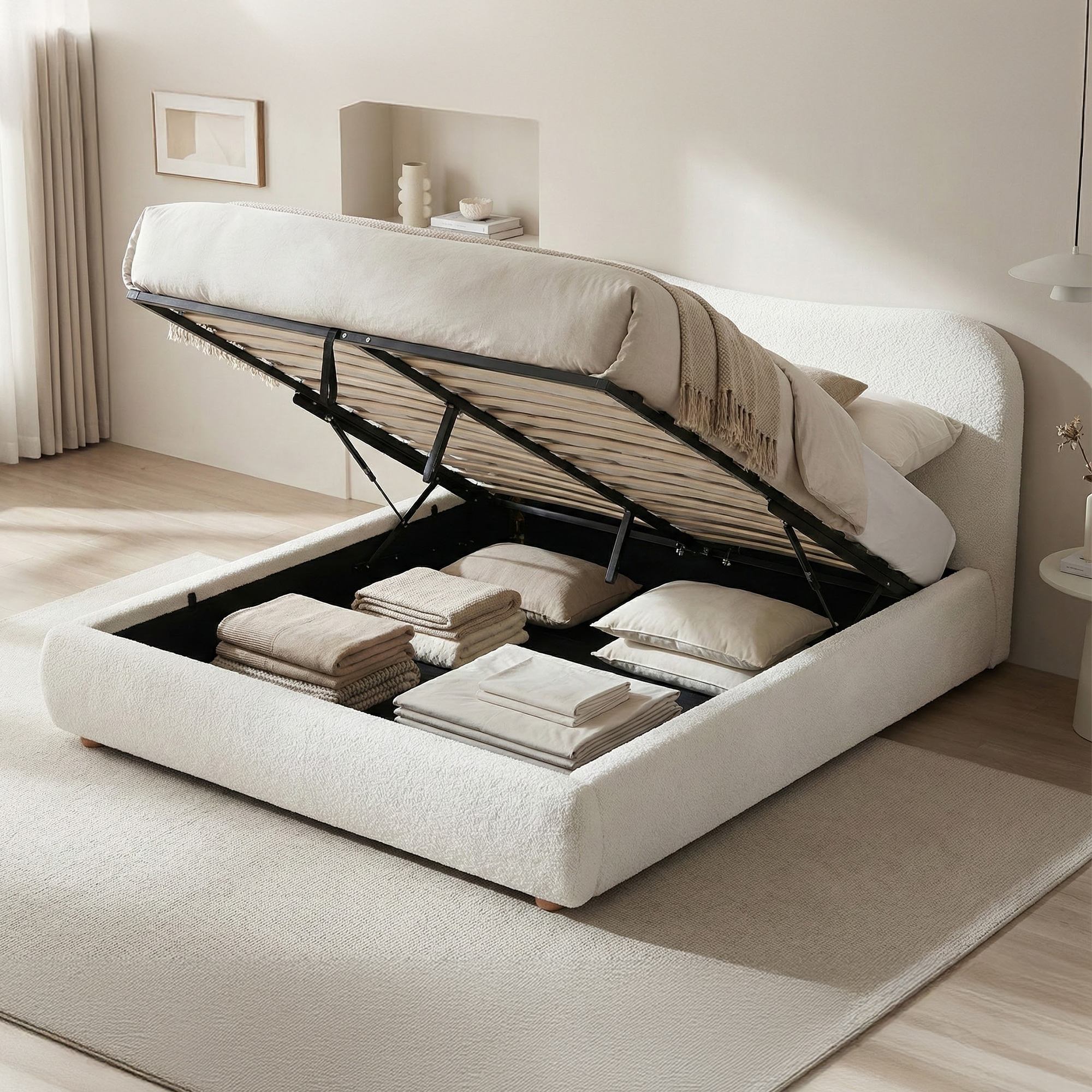 Bett Maido Teddy Stoff 160x200 cm