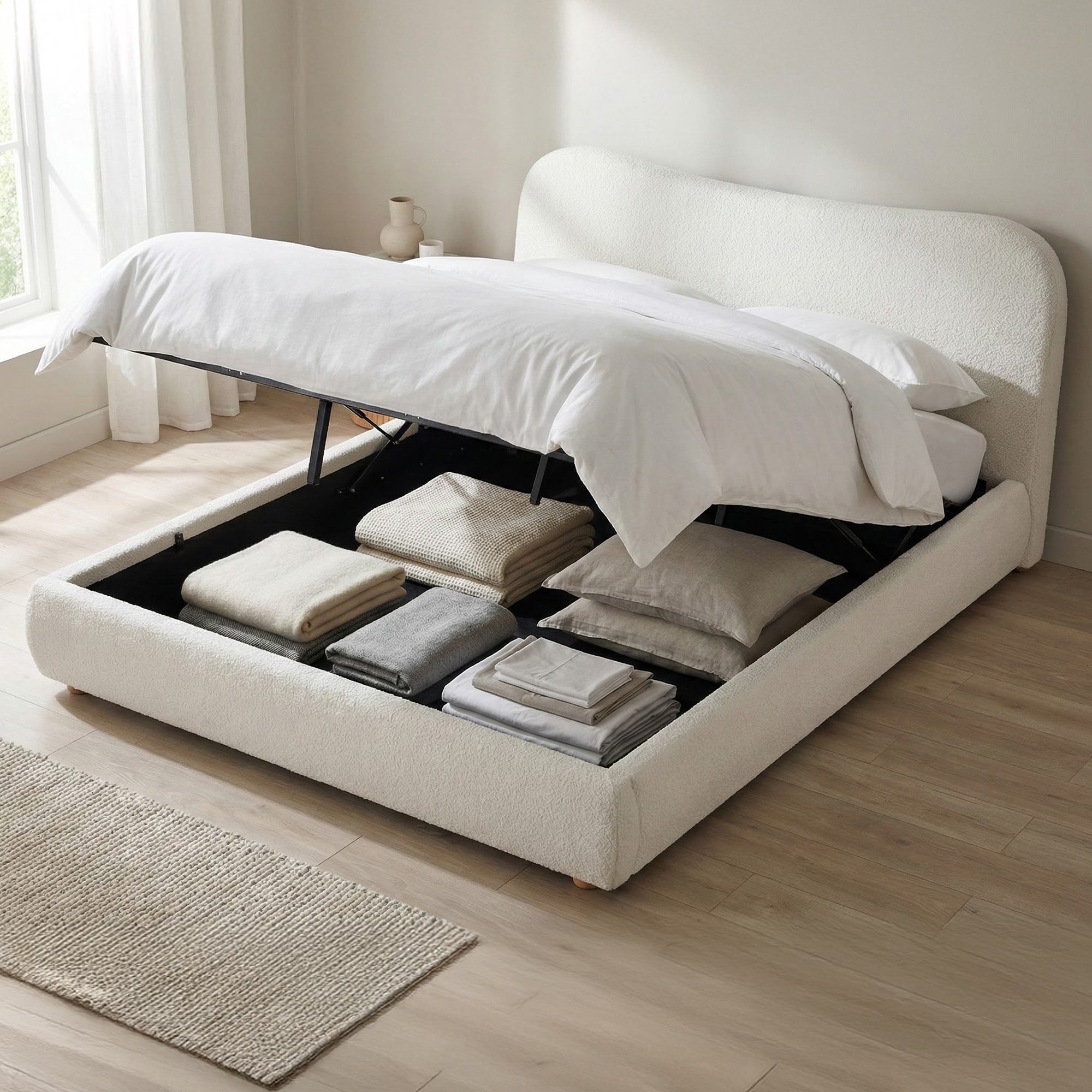 Bett Maido Teddy Stoff 180x200 cm