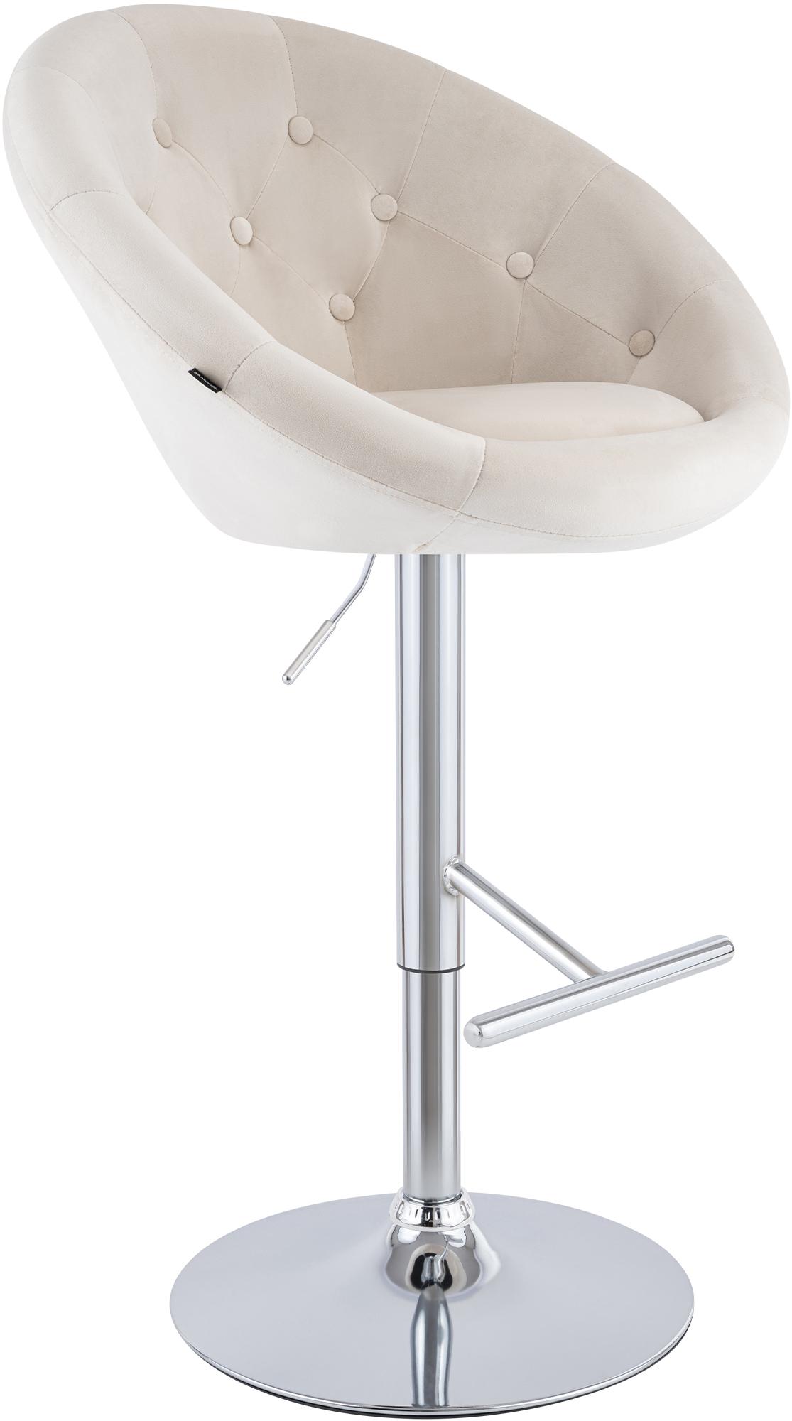 Barhocker London Samt chrom