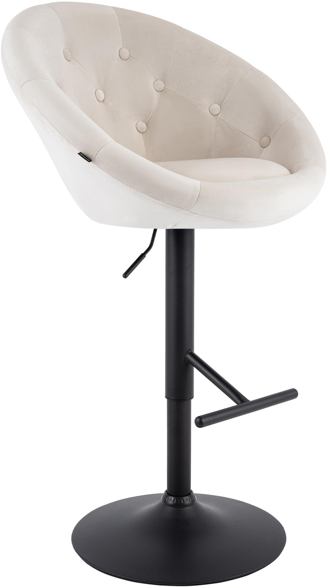 Barhocker London Samt schwarz