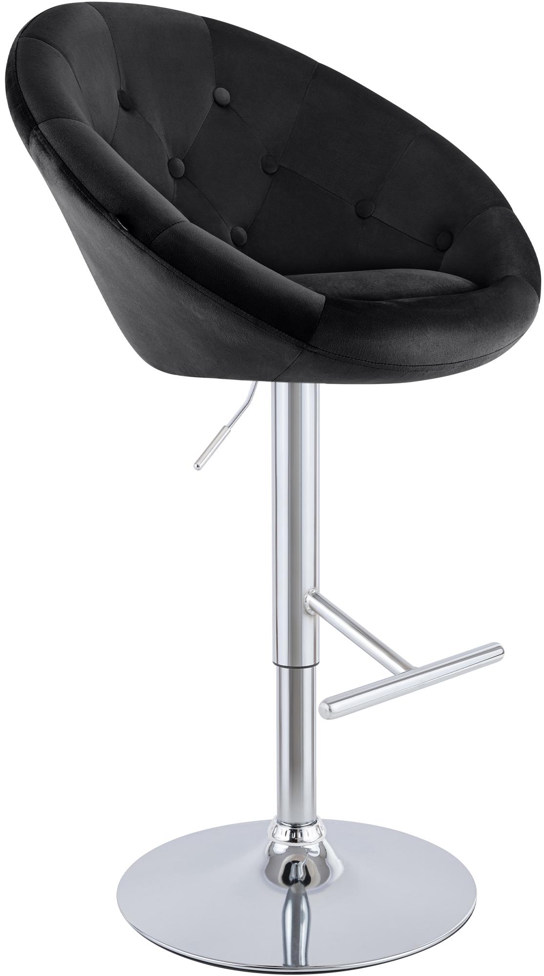 Barhocker London Samt chrom