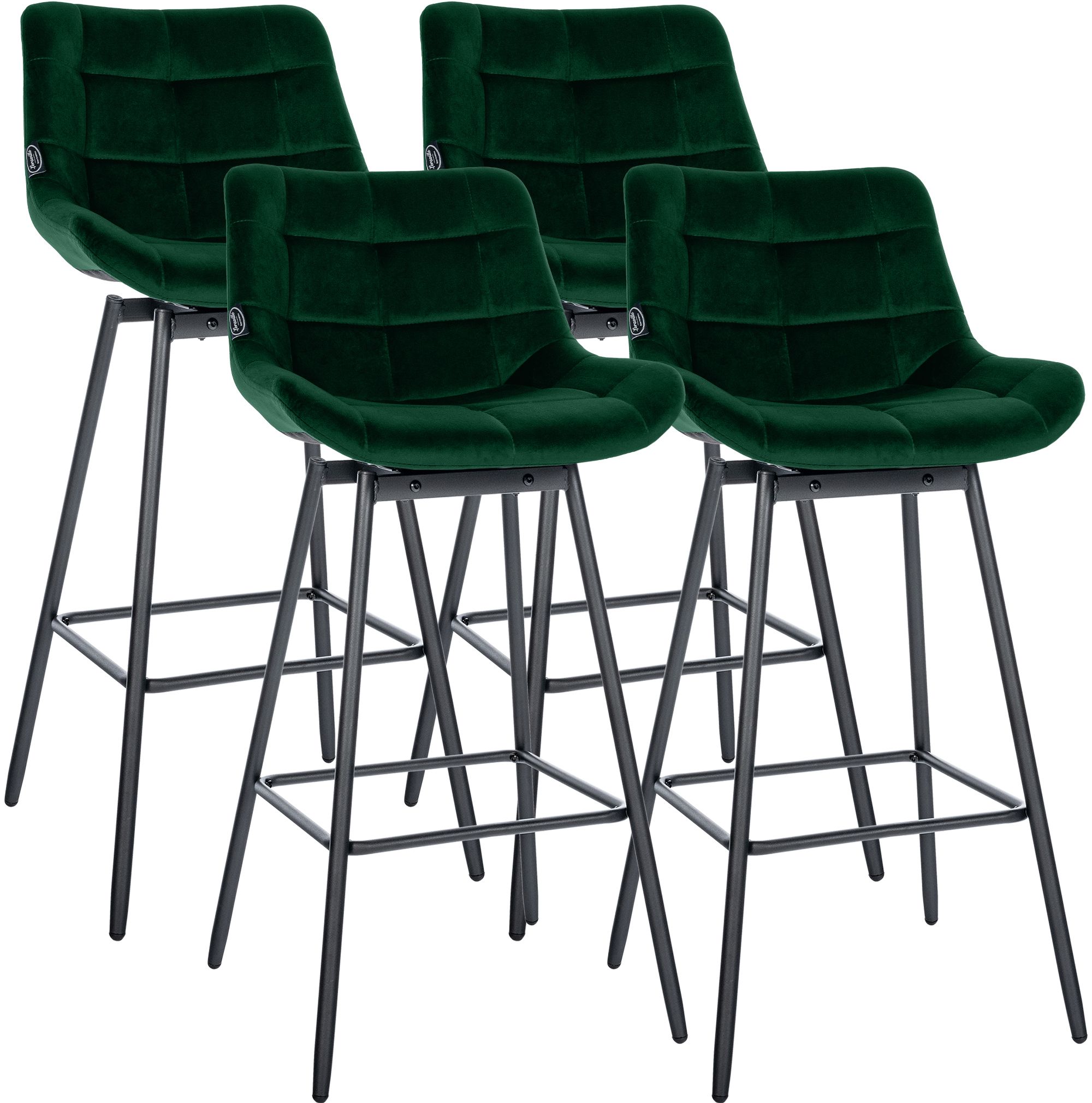 4er Set Barhocker Weston Schwenkbar Samt