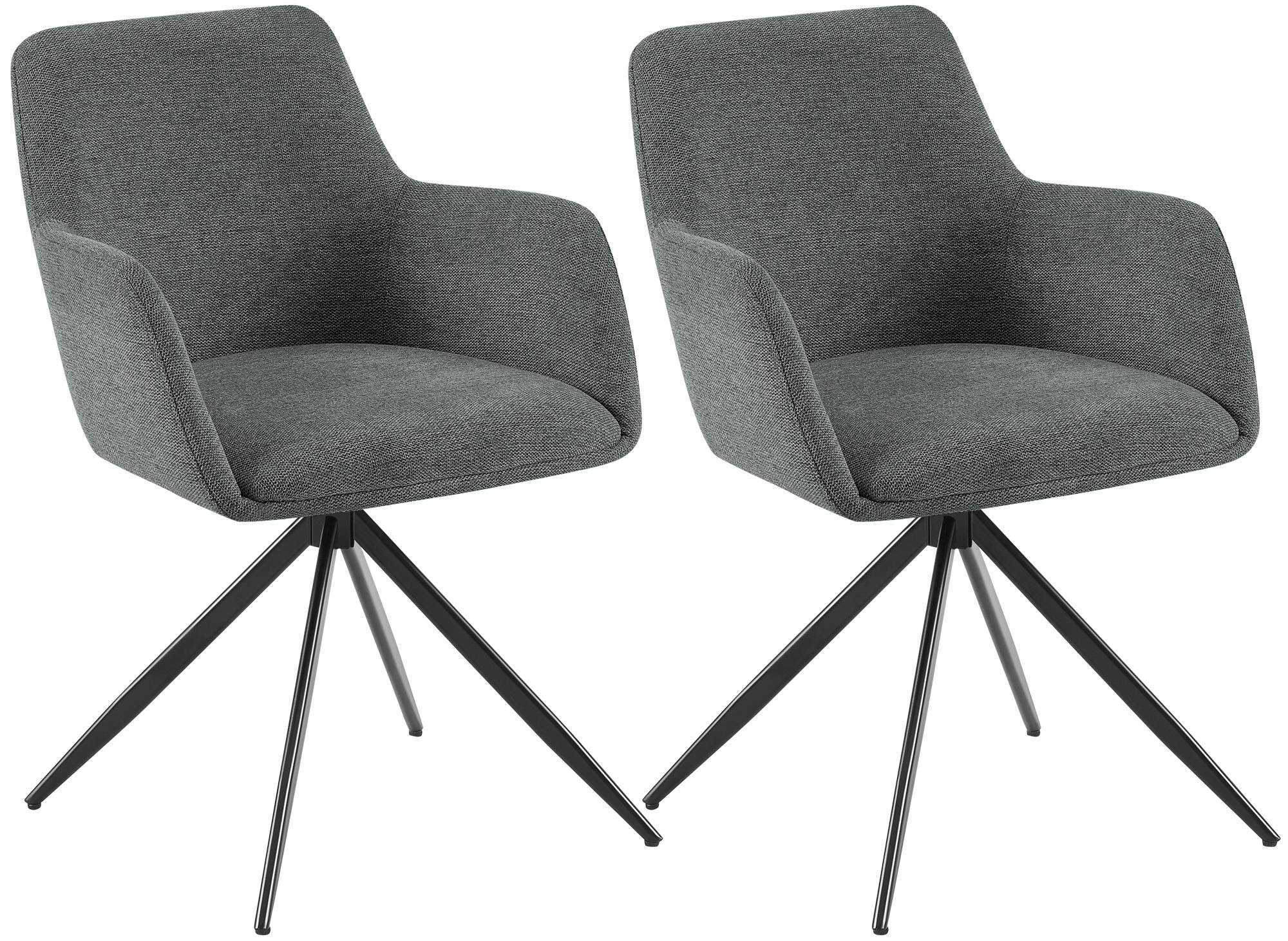 2er Set Esszimmerstuhl Olema Stoff