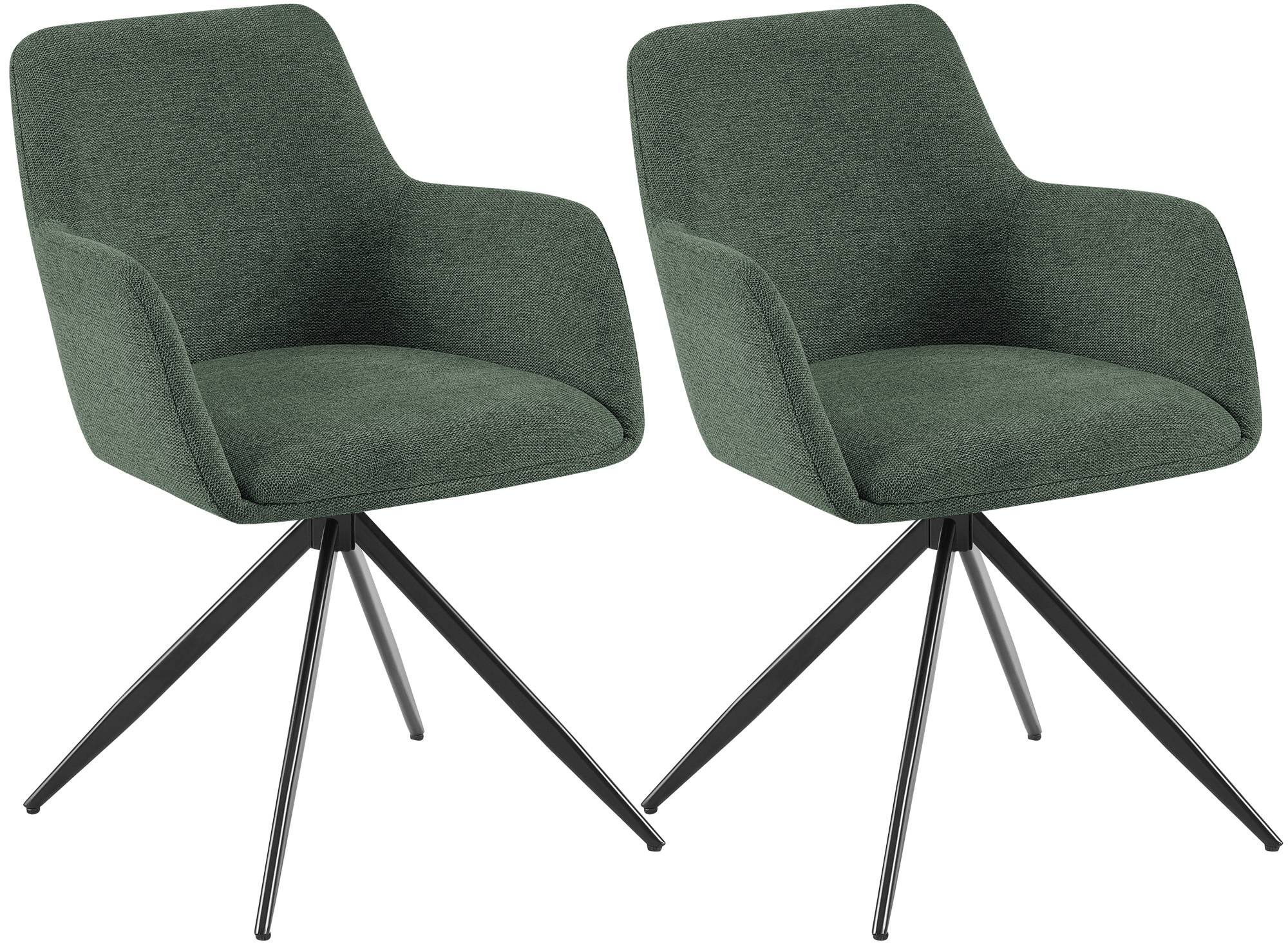 2er Set Esszimmerstuhl Olema Stoff