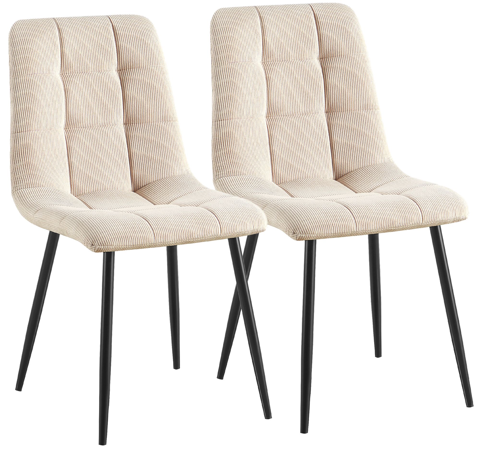 2er Set Esszimmerstuhl Antibes Cord