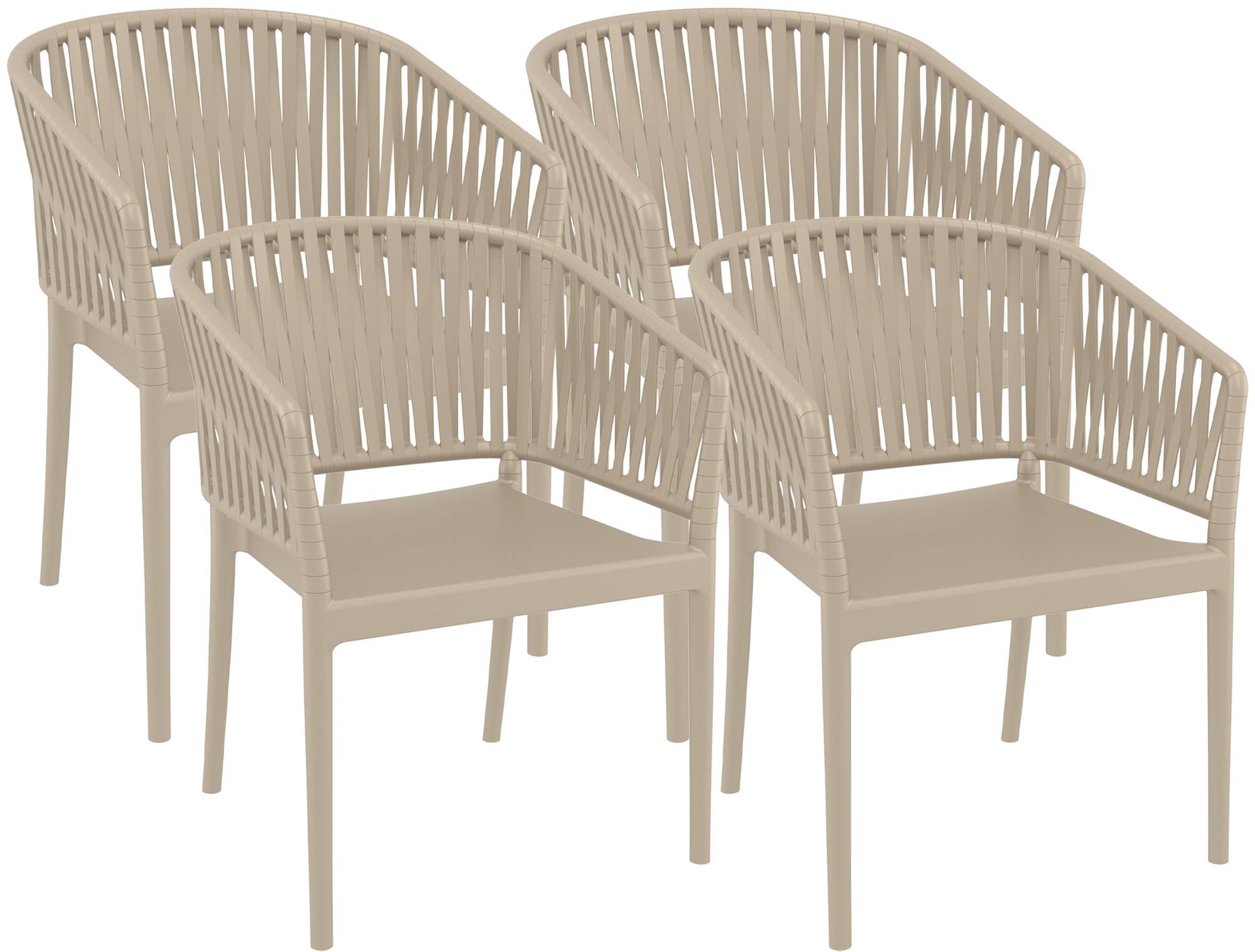 4er Set Stühle Portofino mit Armlehne
